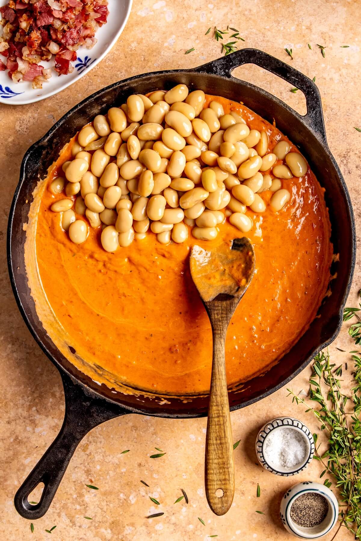 How to Make Creamy Bacon Butter Beans Step 5 - Olivia Adriance