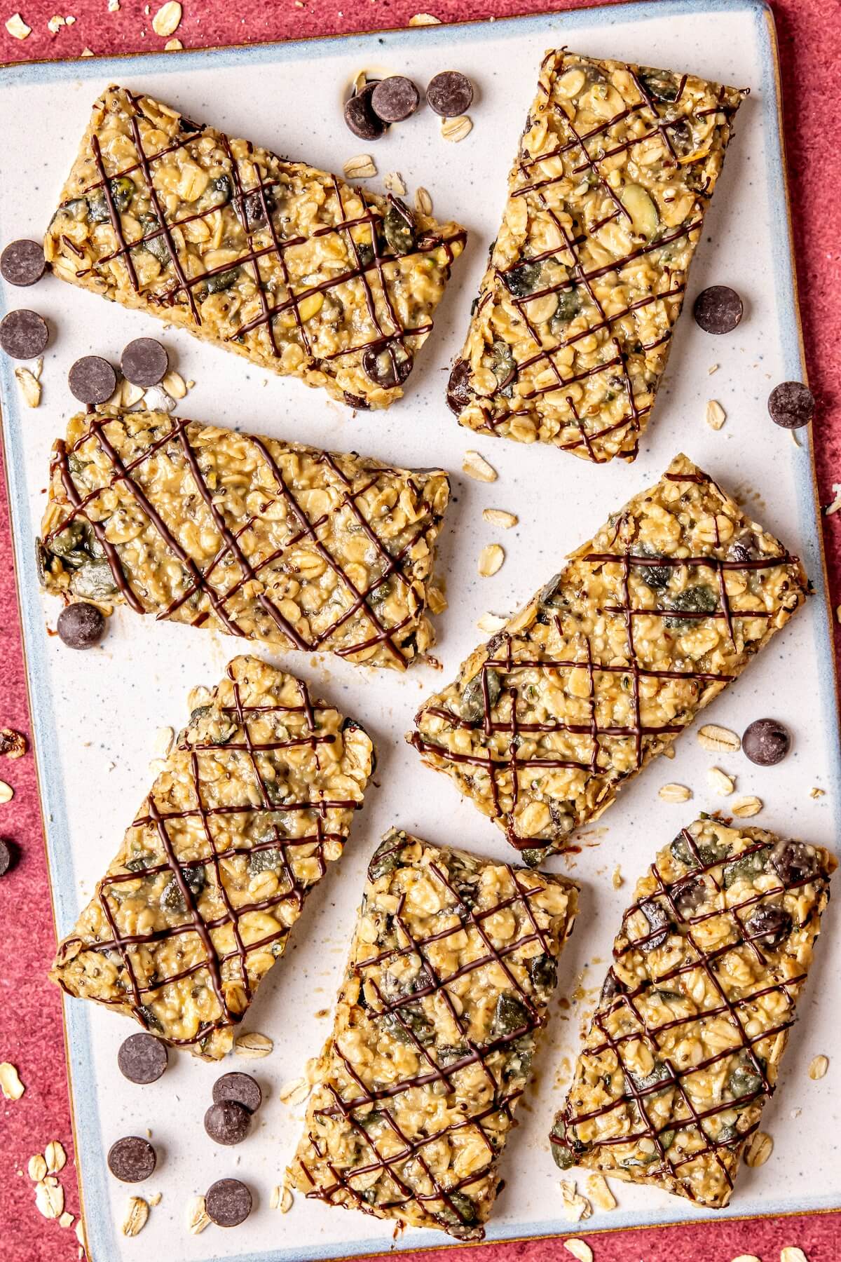 No Bake Chocolate Tahini Snack Bars - Olivia Adriance
