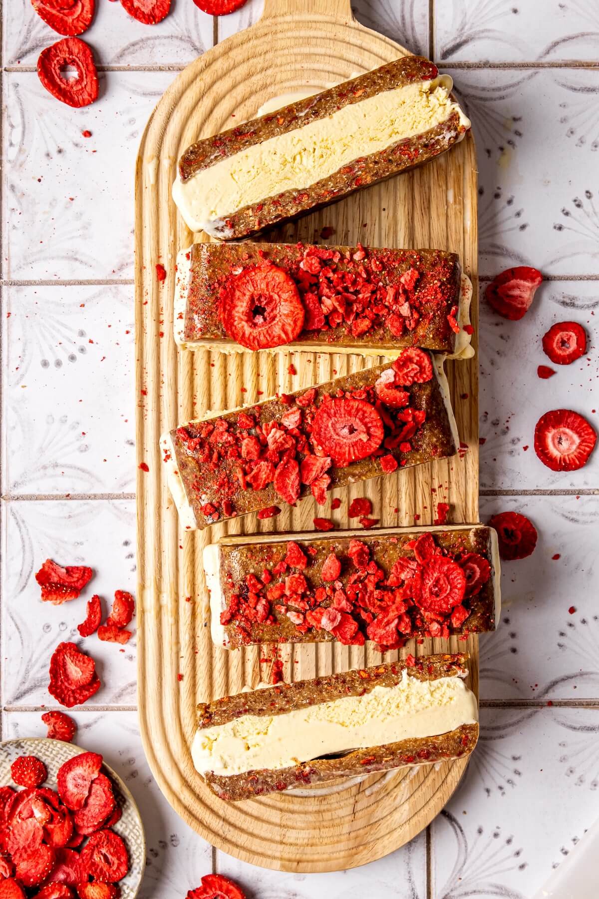 Strawberry Shortcake Ice Cream Sandwiches - Olivia Adriance