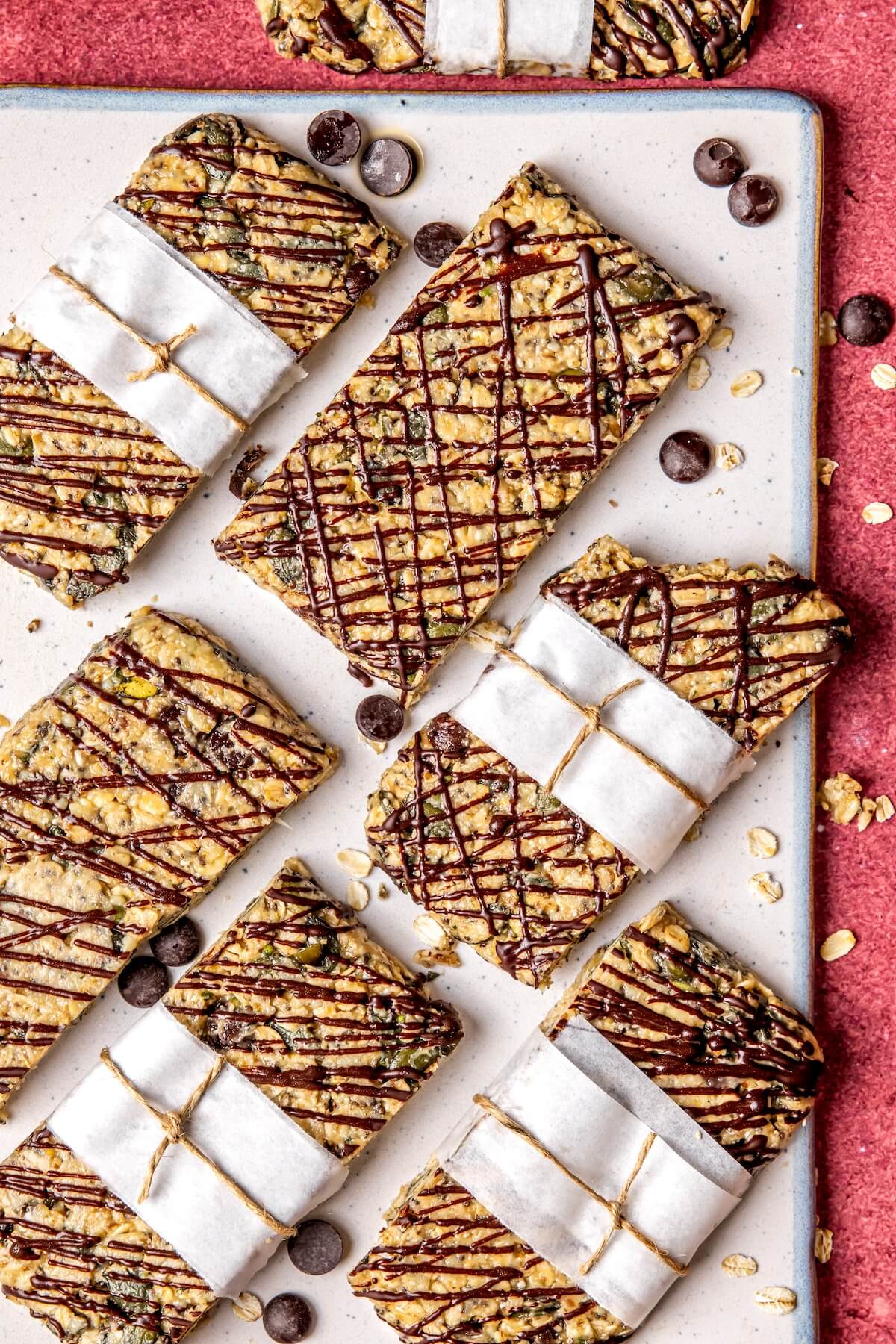 No Bake Chocolate Tahini Snack Bars - Olivia Adriance