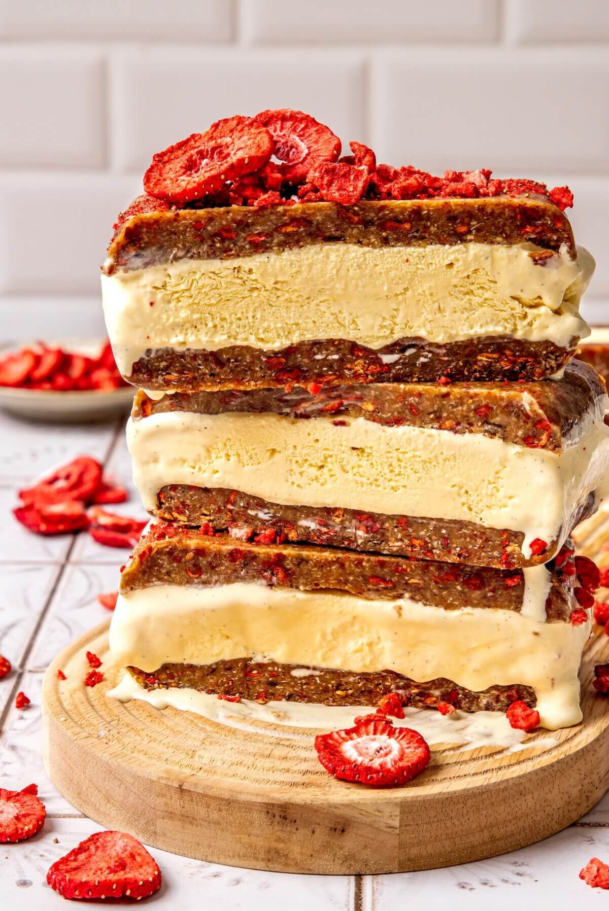 Strawberry Shortcake Ice Cream Sandwiches - Olivia Adriance
