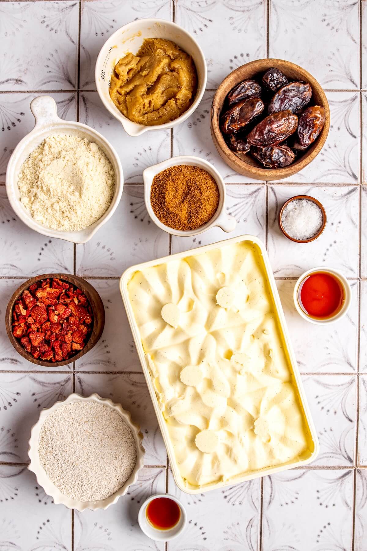Ingredients for Strawberry Shortcake Ice Cream Sandwiches - Olivia Adriance