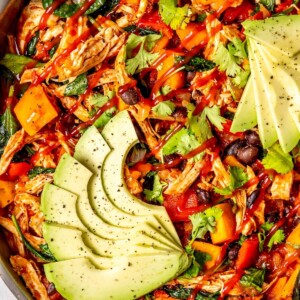 One Pan Chicken Enchilada Skillet - Olivia Adriance