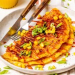 Crispy Rice Omelette with Corn and Scallion - Olivia Adriance