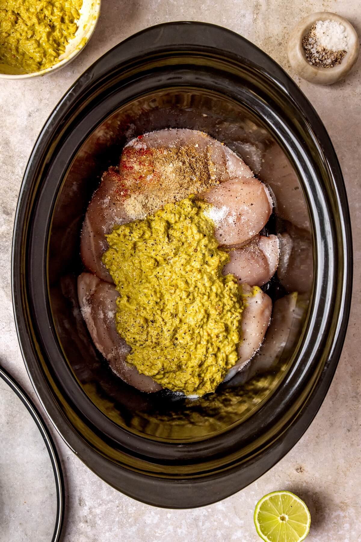 How to Make Slow Cooker Salsa Verde Chicken Tacos Step 2 - Olivia Adriance