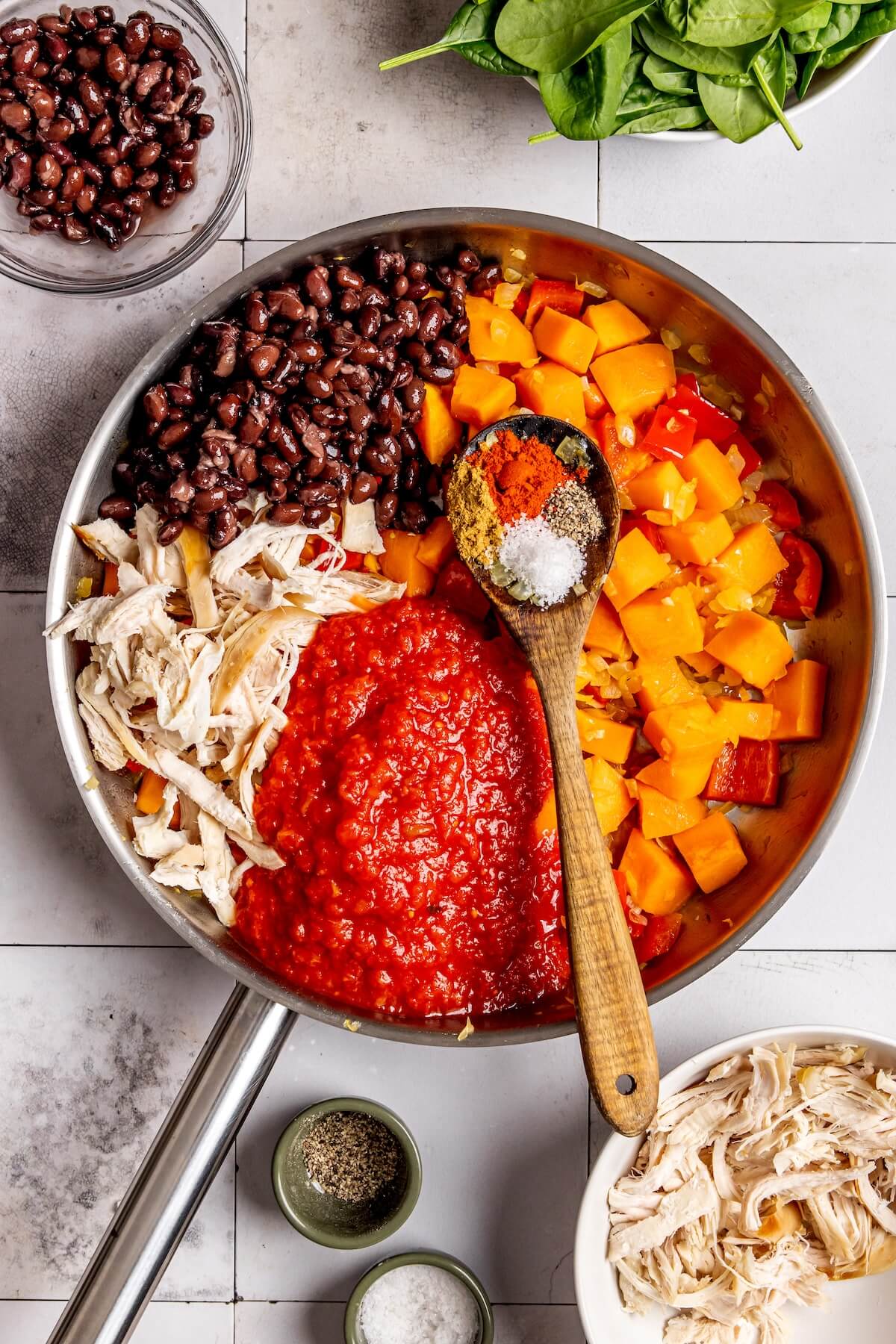 How to Make One Pan Chicken Enchilada Skillet Step 3 - Olivia Adriance