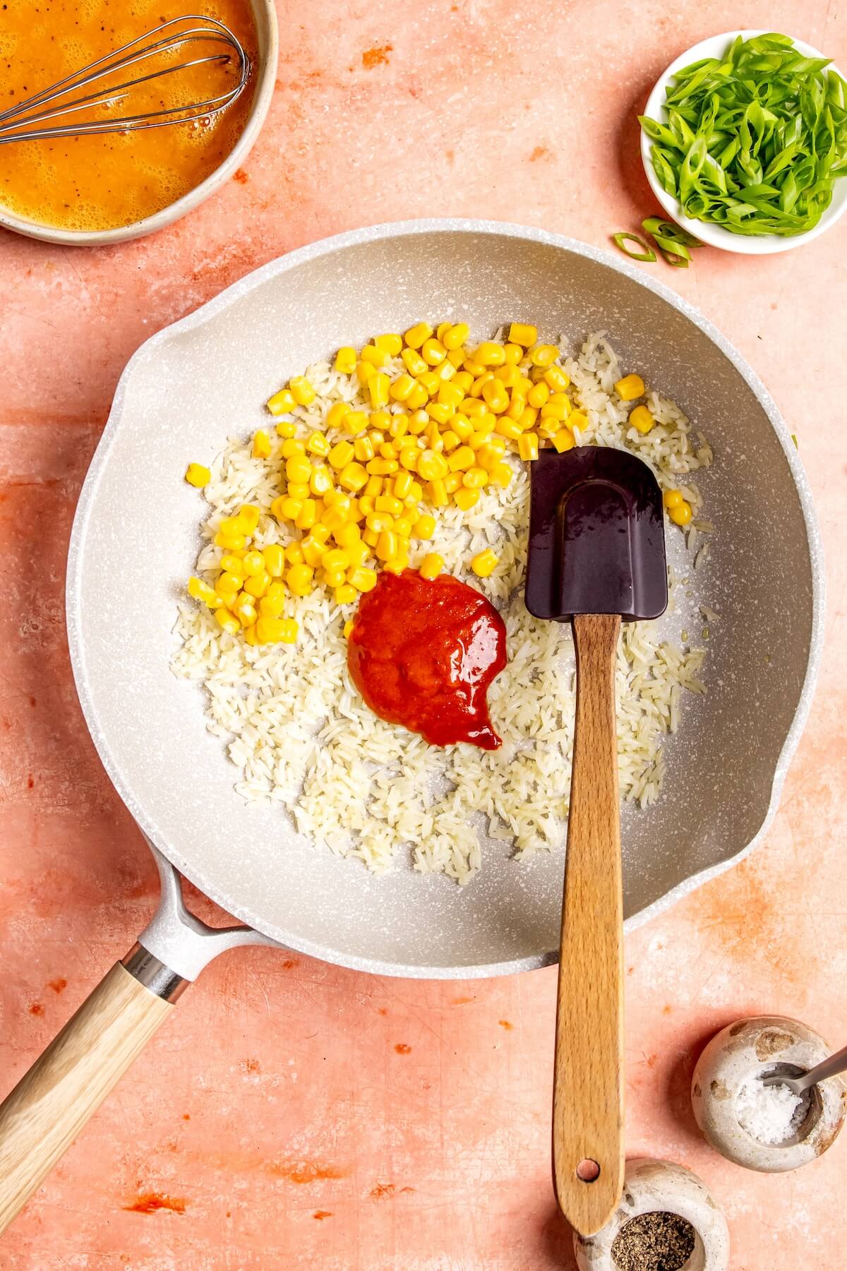 How to Make Crispy Rice Omelette with Corn and Scallion Step 4 - Olivia Adriance
