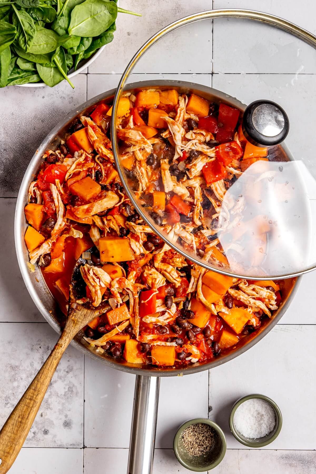 How to Make One Pan Chicken Enchilada Skillet Step 4 - Olivia Adriance