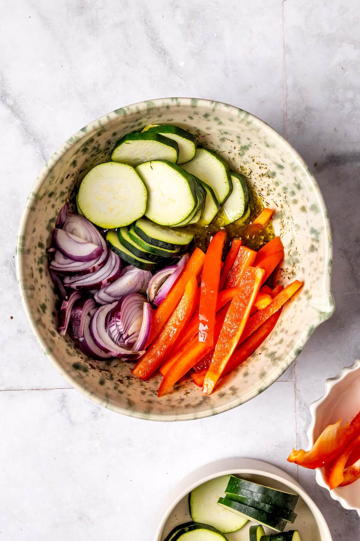 How to Make Sheet Pan Greek Chicken and Veggies Step 4 - Olivia Adriance
