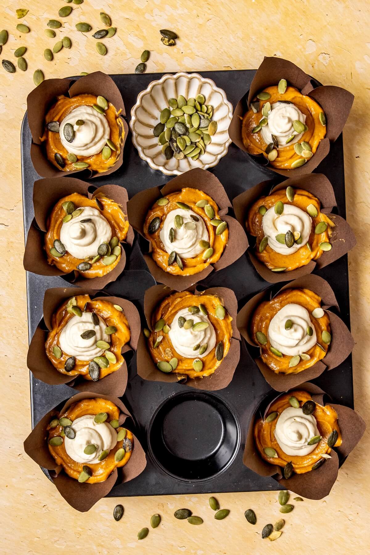 thumbnail image 2 of Homemade Gluten-Free Pumpkin Cream Cheese Muffins – 1 Dozen, Freshly Baked With Eggs & Walnuts 2 of 5
