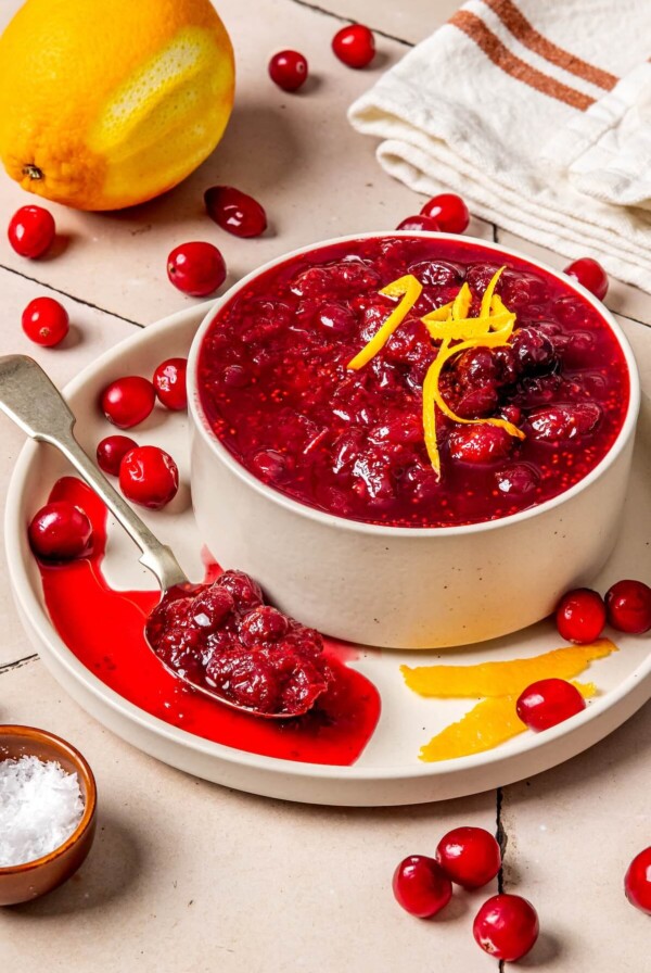 Maple Sweetened Cranberry Sauce - Olivia Adriance