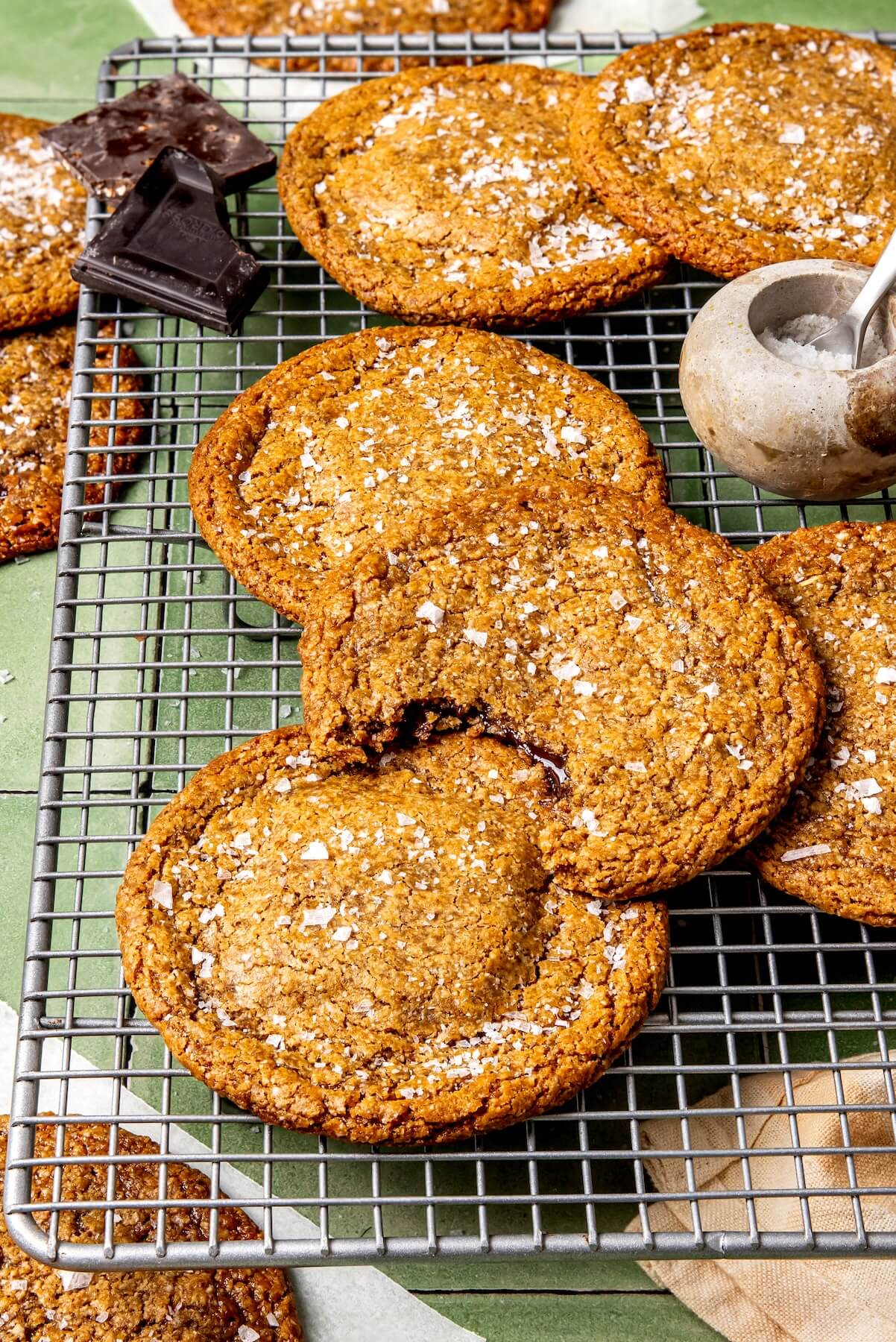 Chocolate Stuffed Almond Flour Cookies - Olivia Adriance