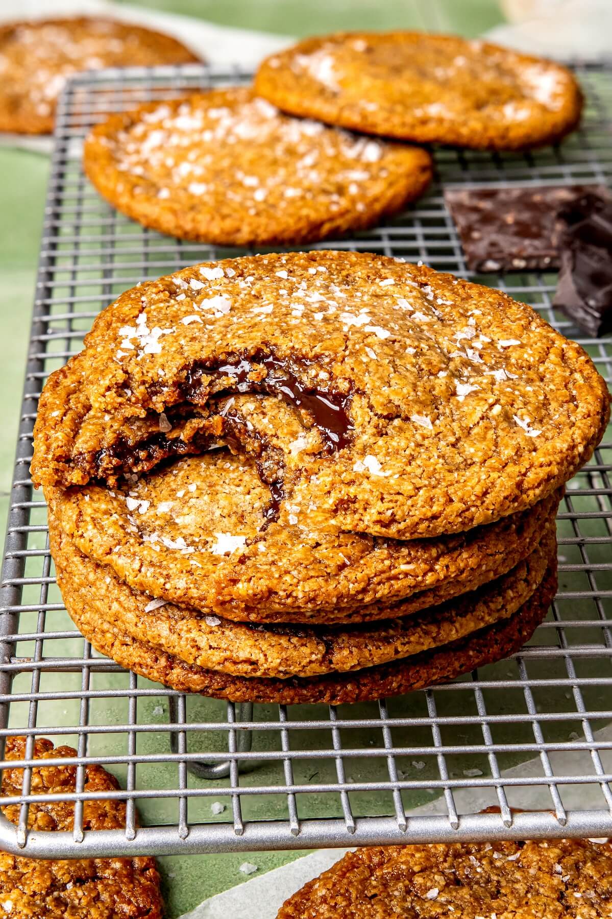 Chocolate Stuffed Almond Flour Cookies - Olivia Adriance