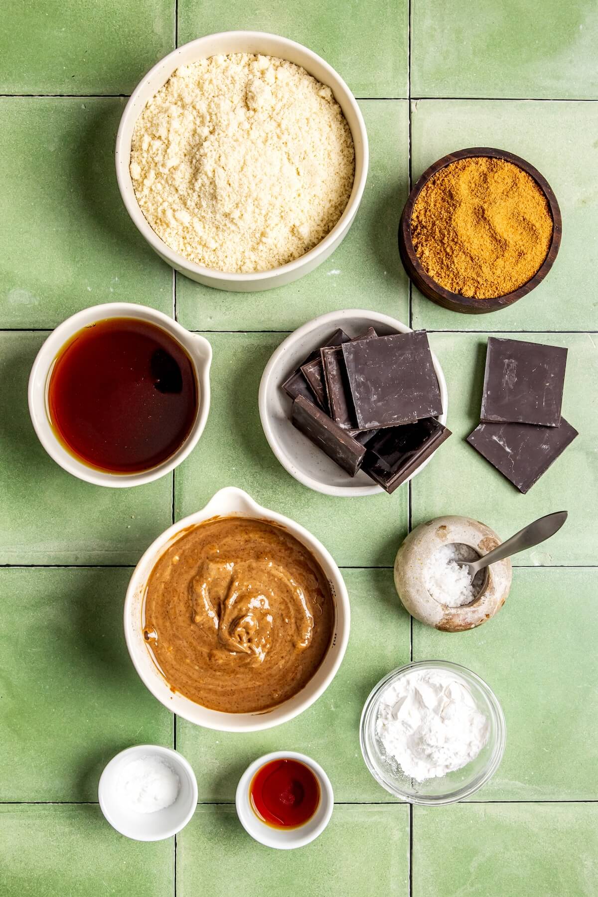 Ingredients for Chocolate Stuffed Almond Flour Cookies - Olivia Adriance