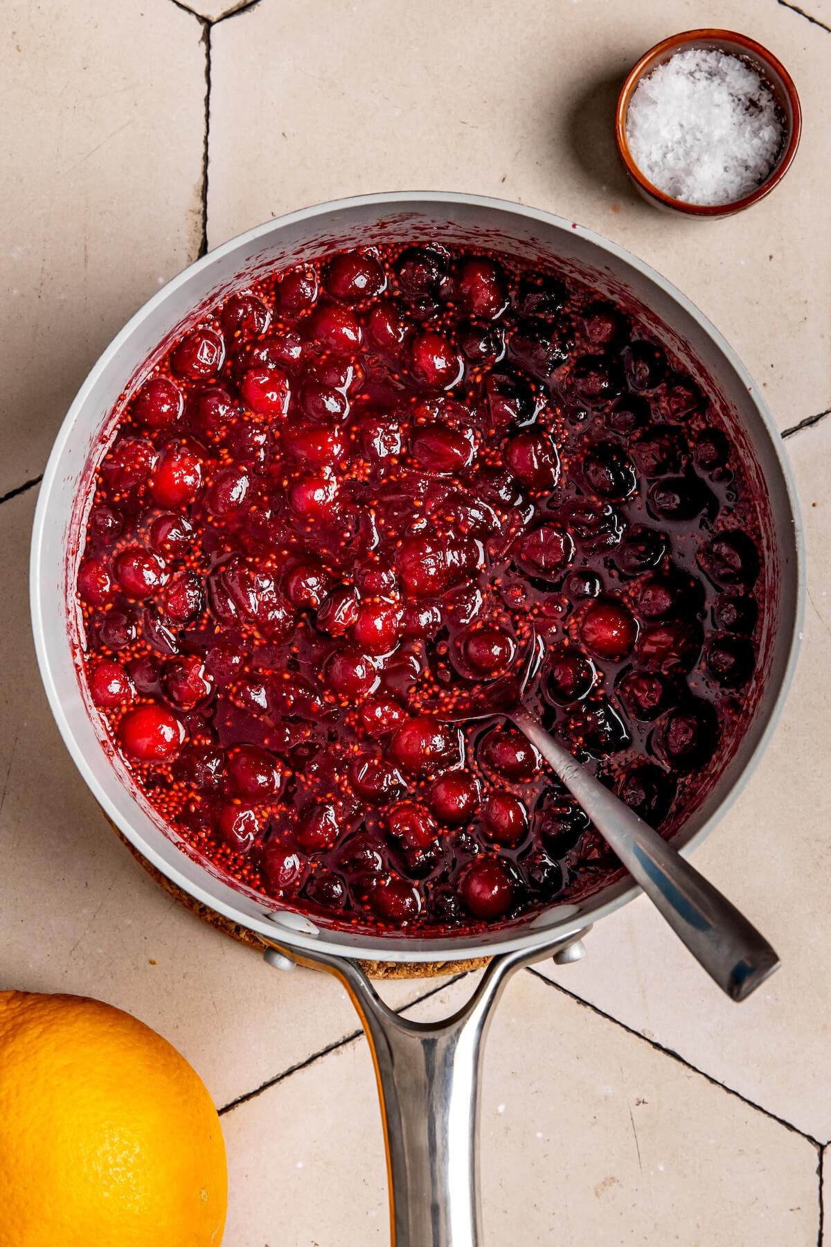 How to Make Maple Sweetened Cranberry Sauce Step 1 - Olivia Adriance