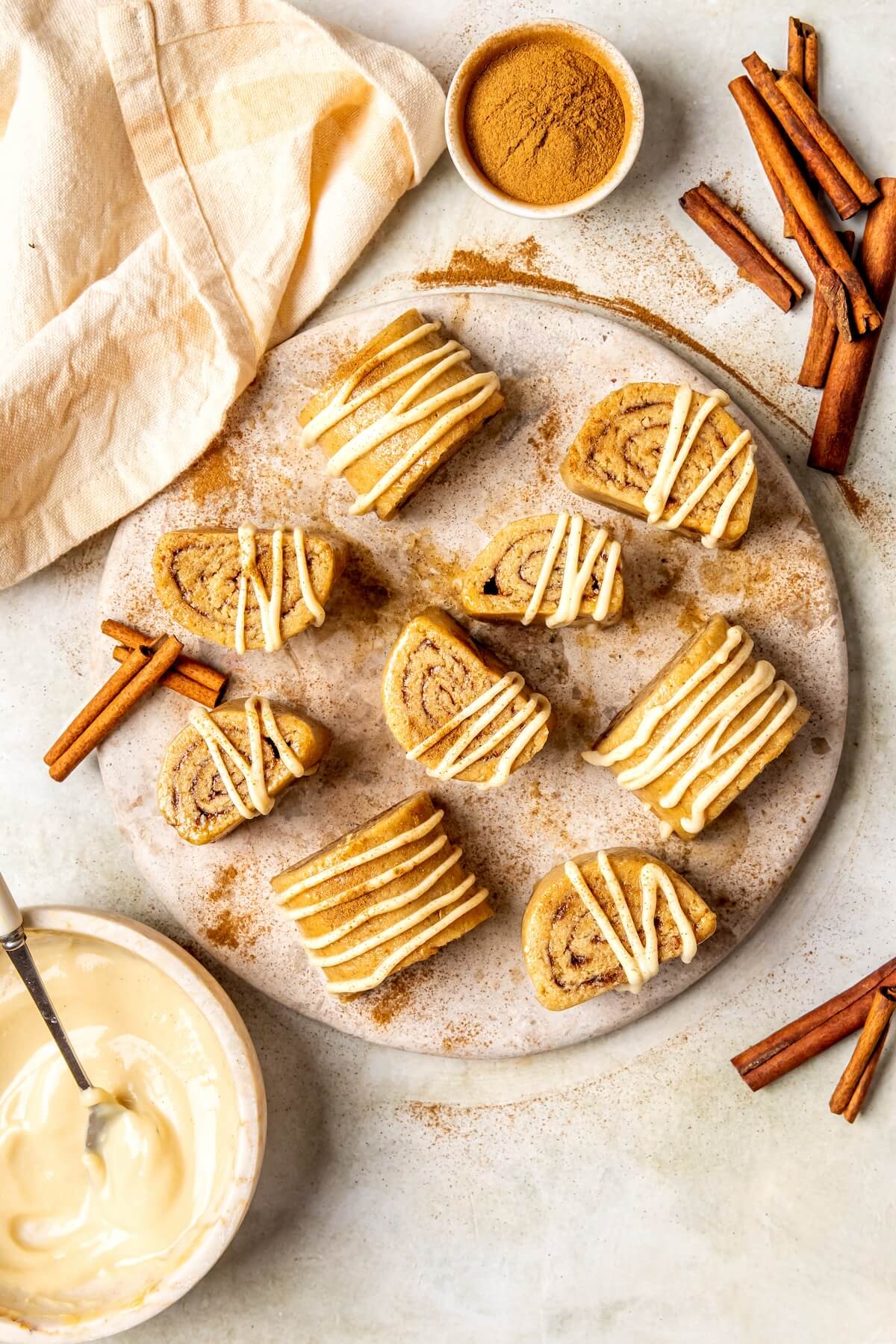 No-Bake Raw Cinnamon Rolls Erewhon Inspired - Olivia Adriance