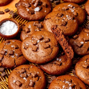 Soft Baked Double Chocolate Chip Cookies - Olivia Adriance