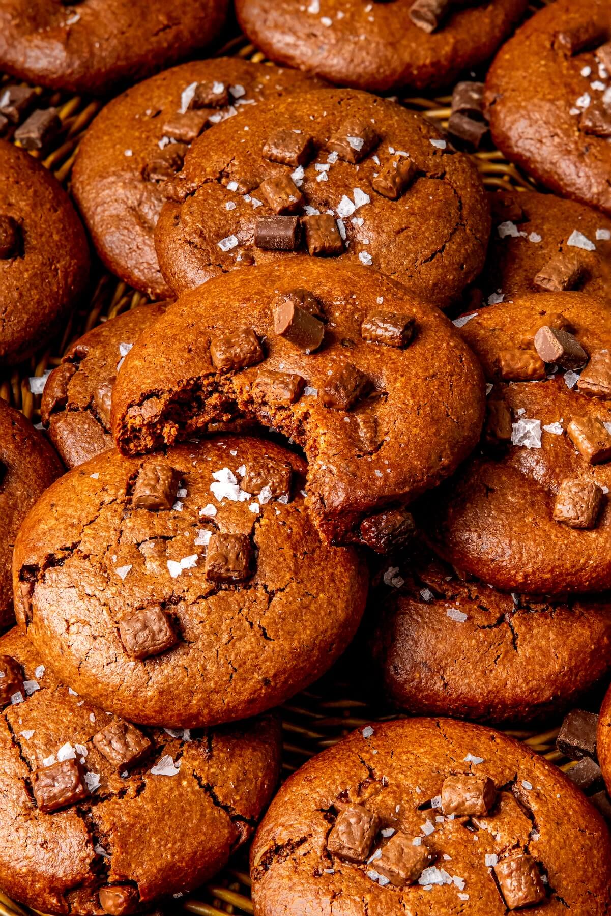 Soft Baked Double Chocolate Chip Cookies - Olivia Adriance