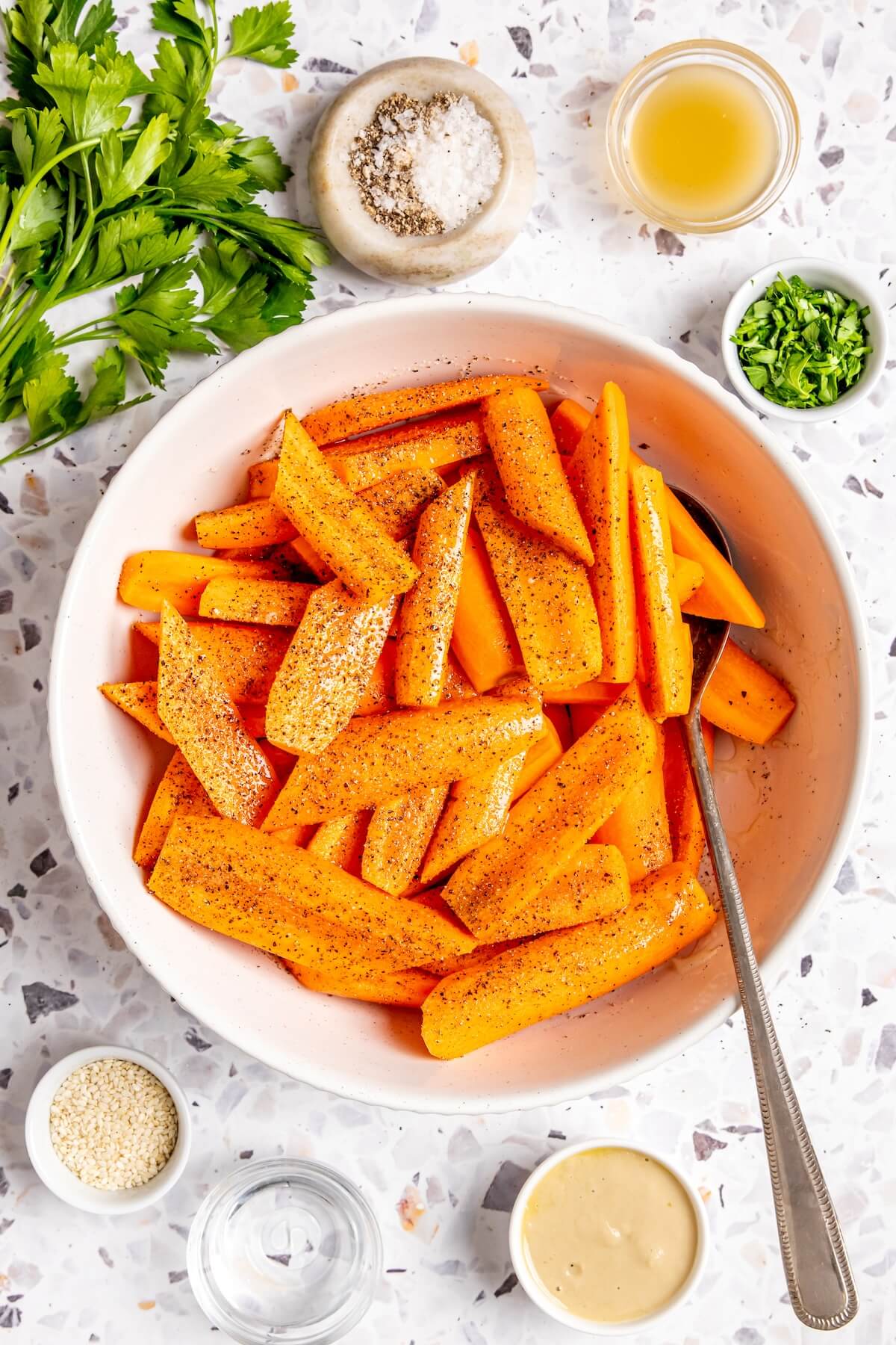 How to Make Honey Glazed Carrots with Tahini Drizzle Step 2 - Olivia Adriance