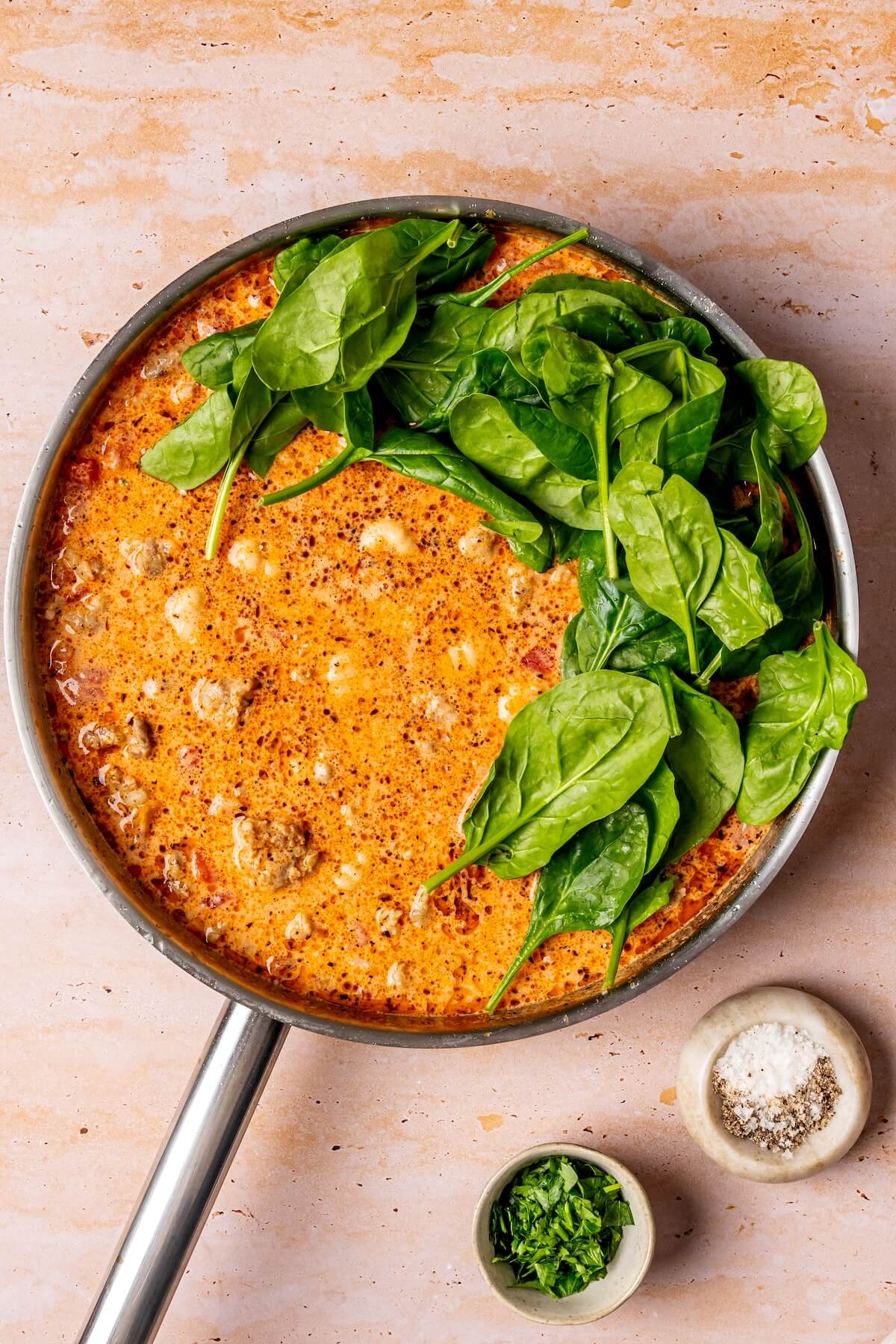 How to Make One Pot Creamy Italian Sausage Gnocchi GF DF Step 6 - Olivia Adriance