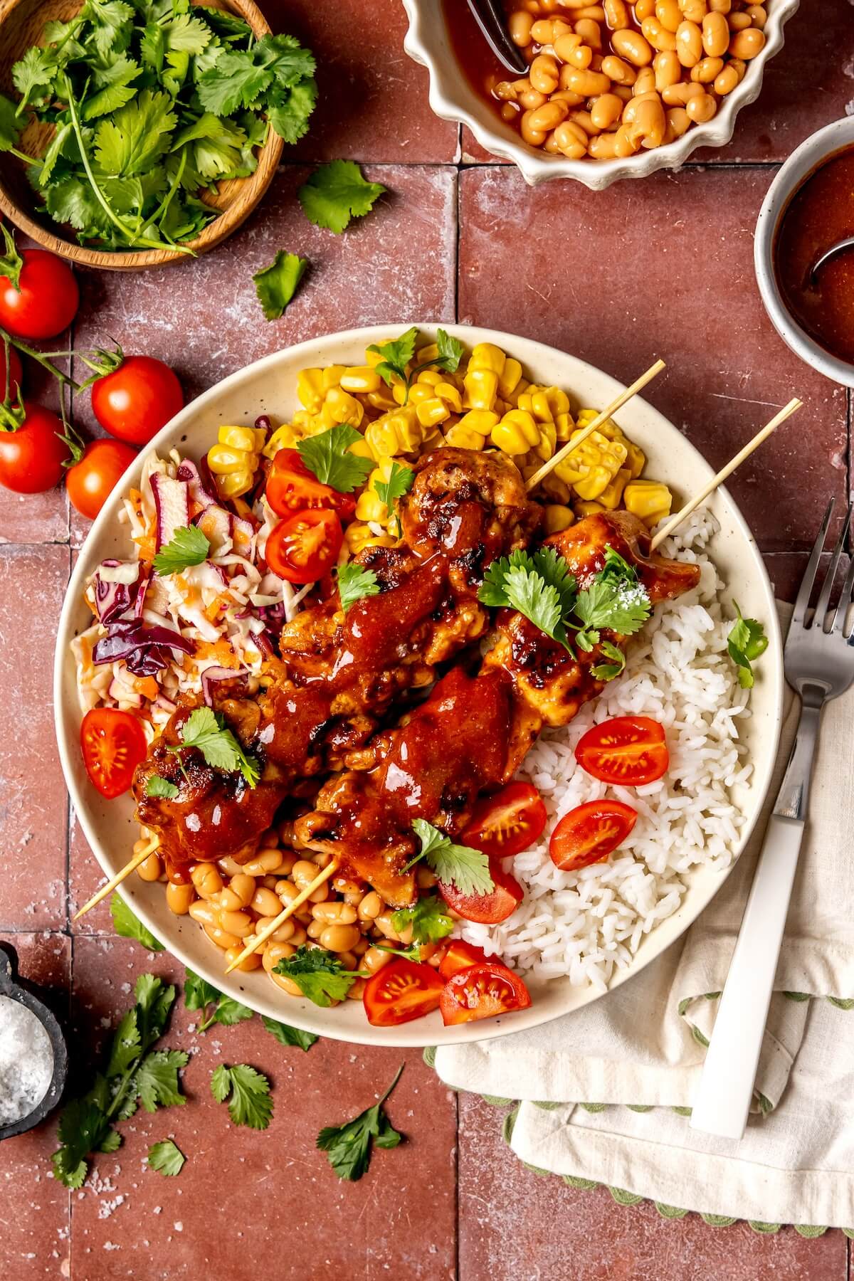 Loaded BBQ Chicken Bowls - Olivia Adriance