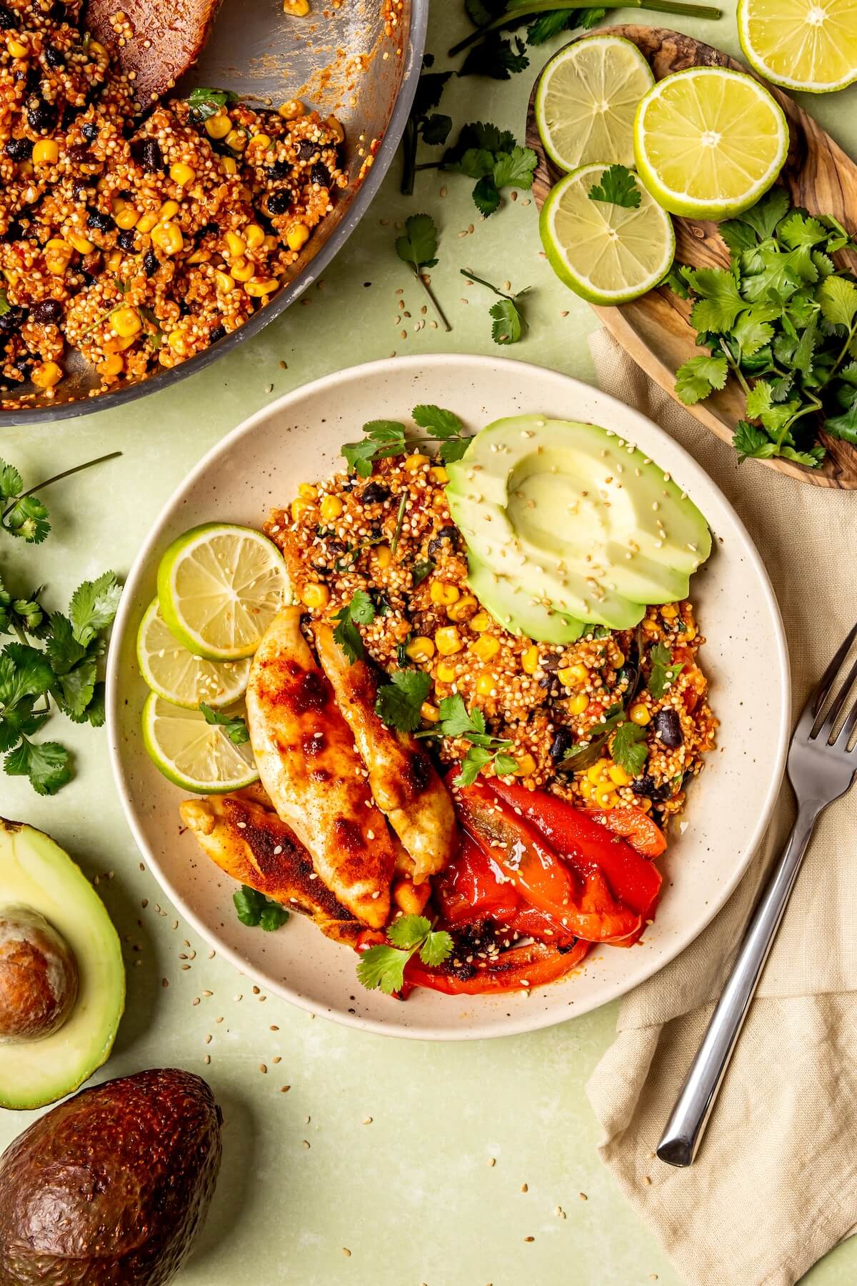 Southwest Chicken and Quinoa Bowls - Olivia Adriance