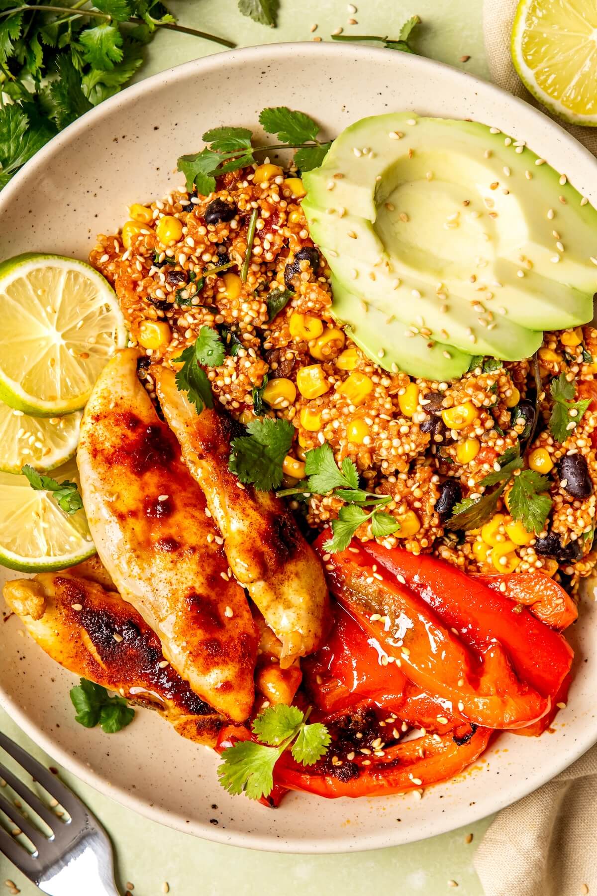 Southwest Chicken and Quinoa Bowls - Olivia Adriance