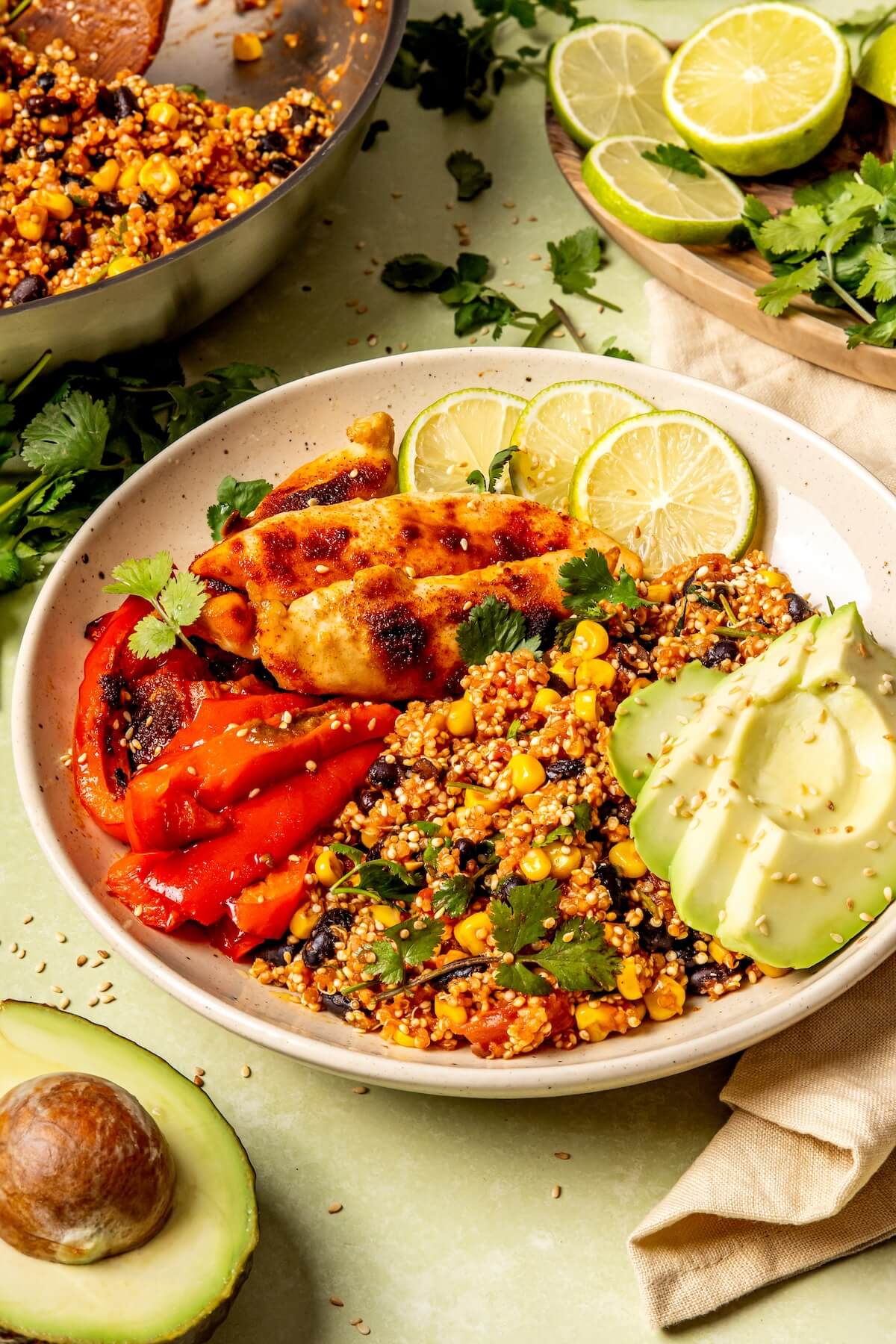 Southwest Chicken and Quinoa Bowls - Olivia Adriance