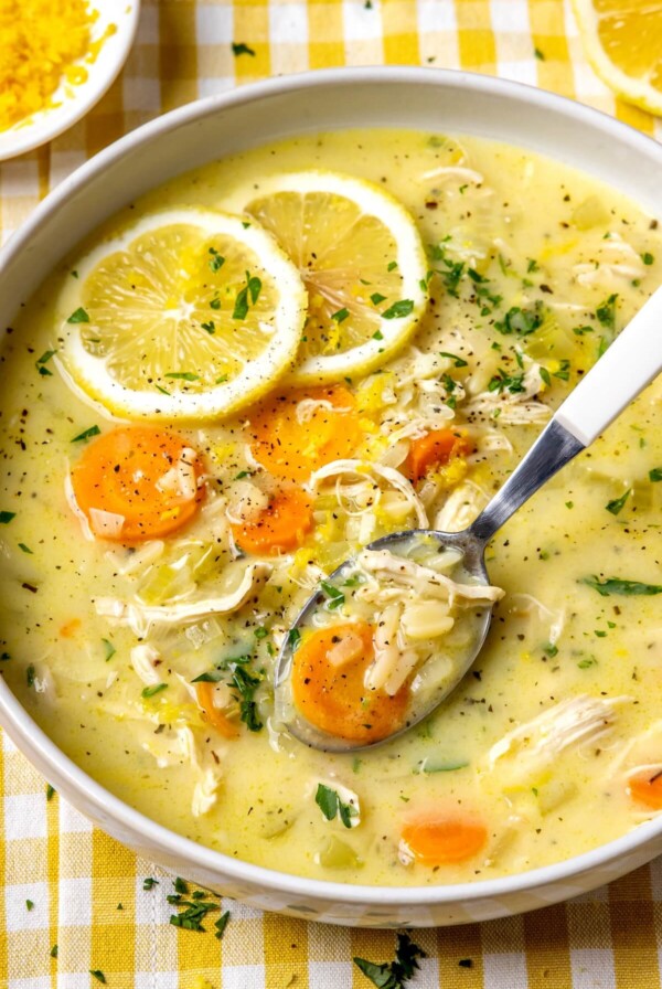 20 Minute Greek Lemon Chicken Soup - Olivia Adriance