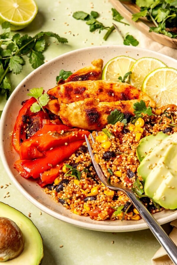 Southwest Chicken and Quinoa Bowls - Olivia Adriance