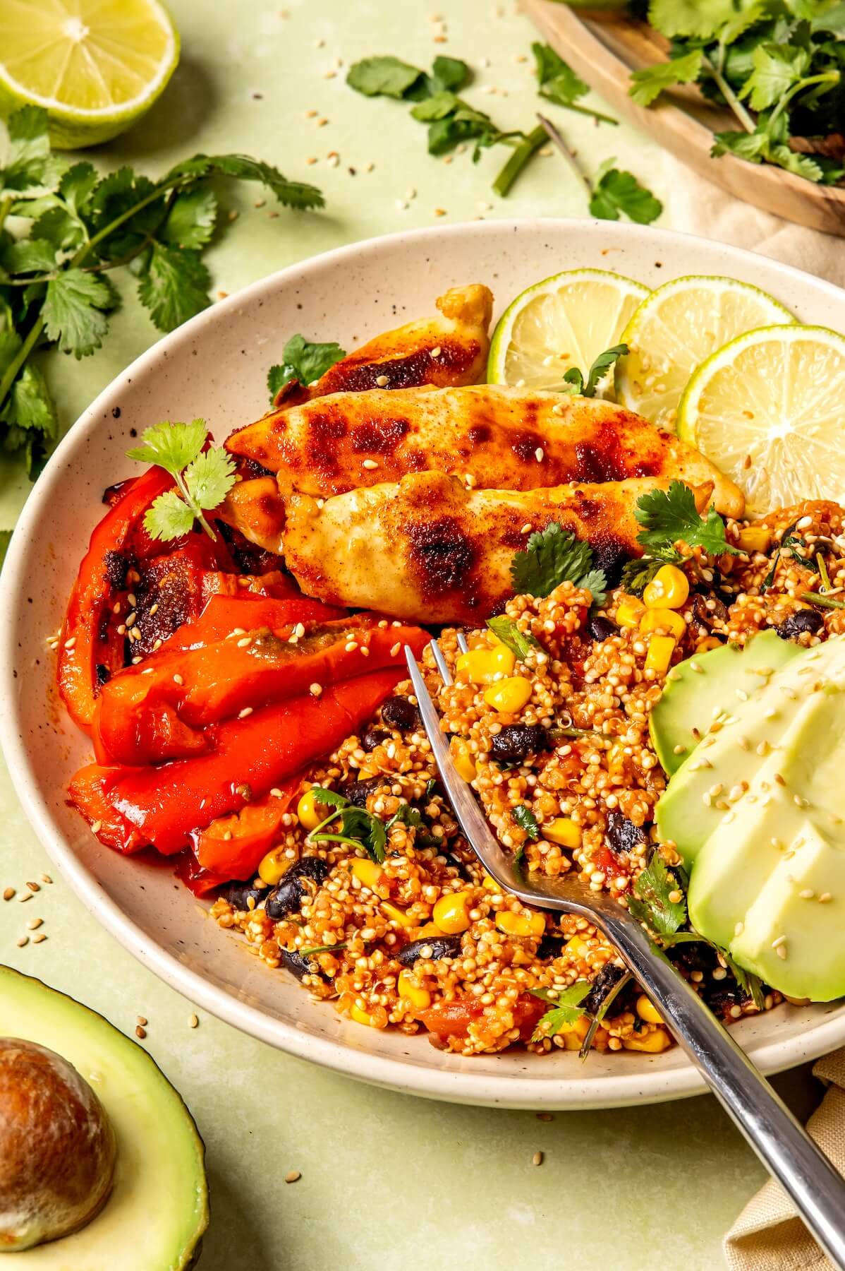 Southwest Chicken and Quinoa Bowls - Olivia Adriance