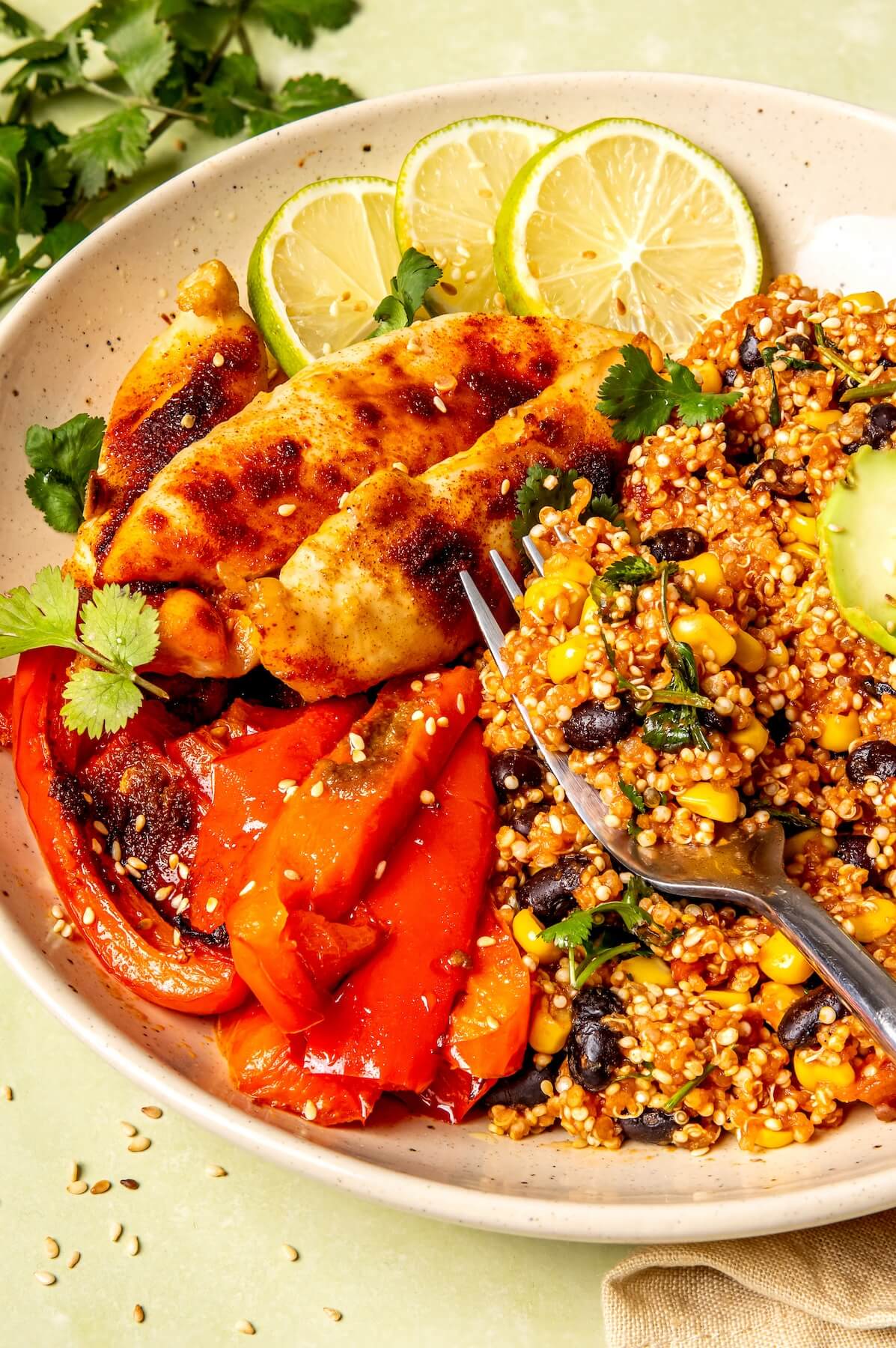 Southwest Chicken and Quinoa Bowls - Olivia Adriance