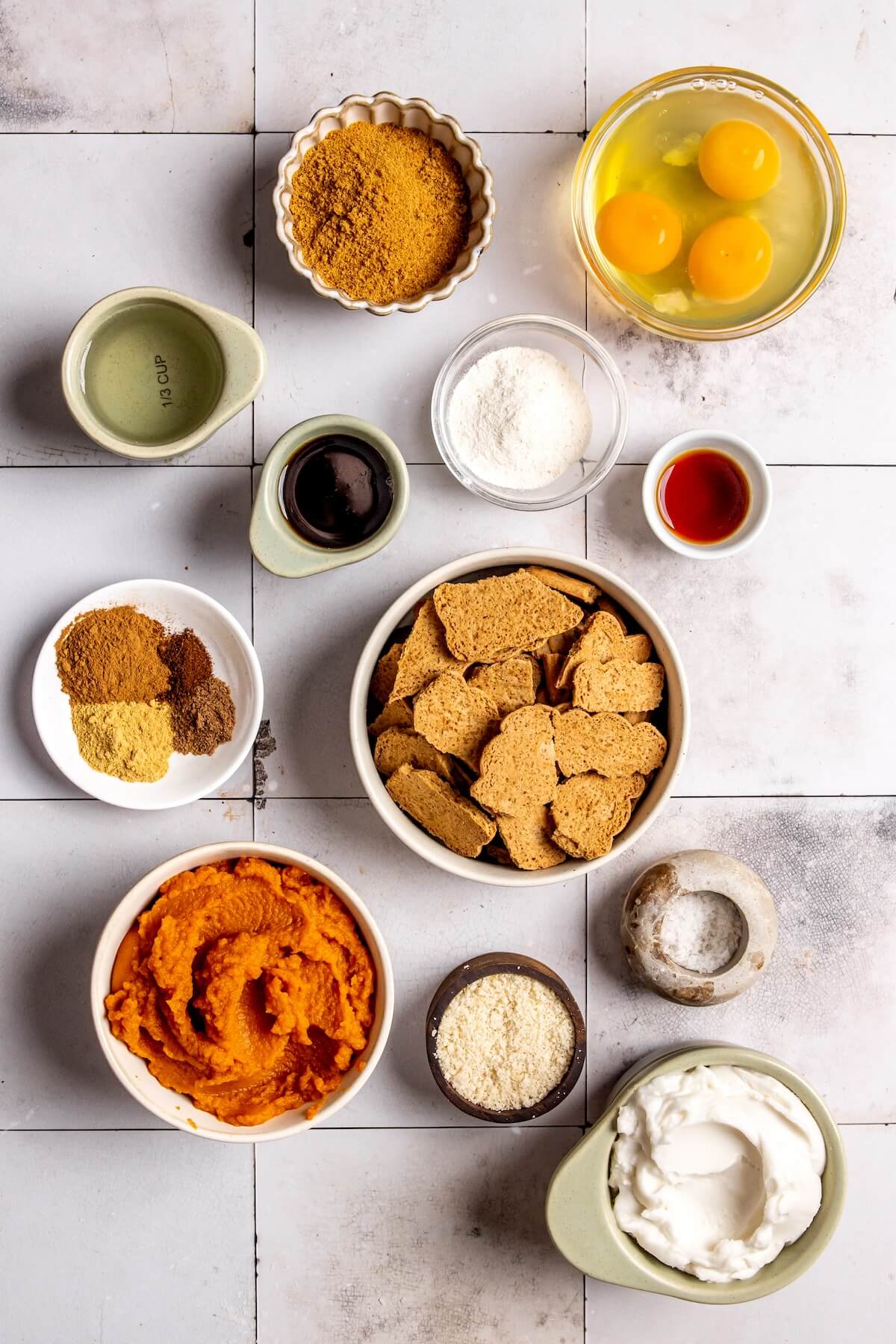 Ingredients for Gluten-Free Pumpkin Pie Bars - Olivia Adriance
