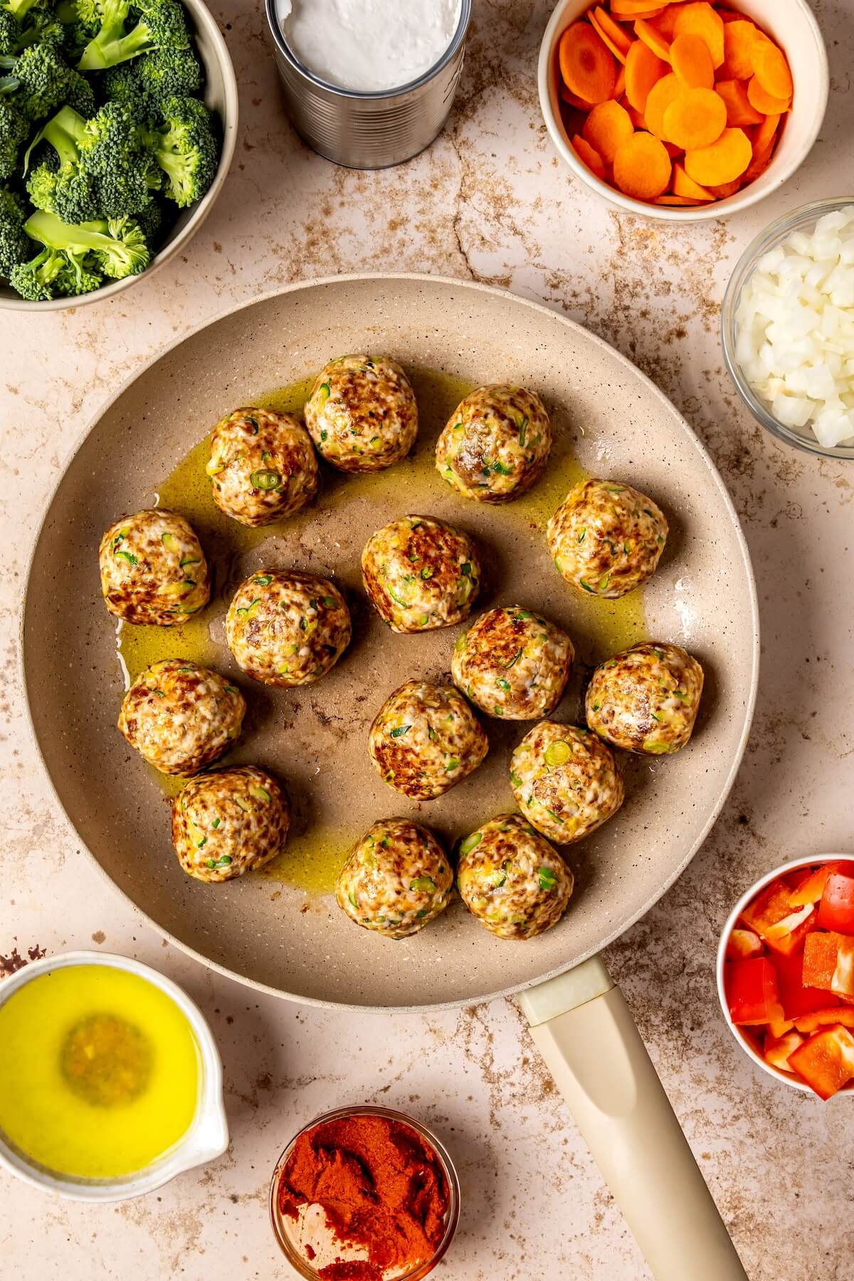 How to Make One Pot Turkey Thai Curry Meatballs and Rice Step 2 - Olivia Adriance
