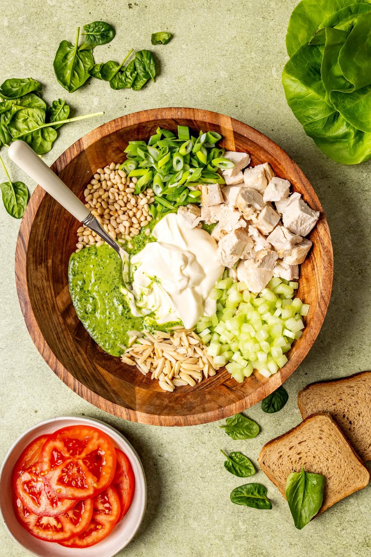 Pesto Chicken Salad - Olivia Adriance