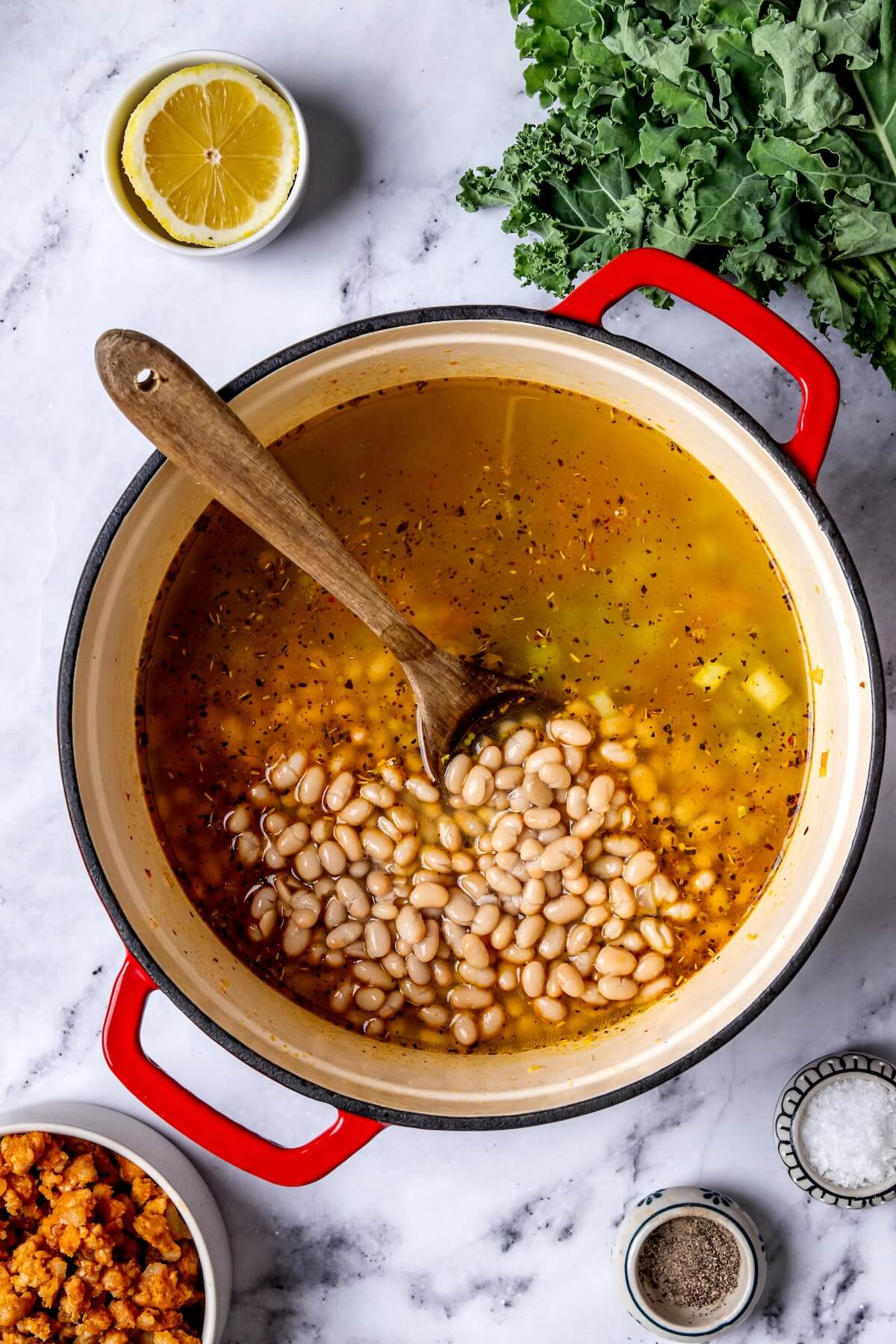 How to Make 20 Minute Sausage, Kale and White Bean Soup Step 4 - Olivia Adriance