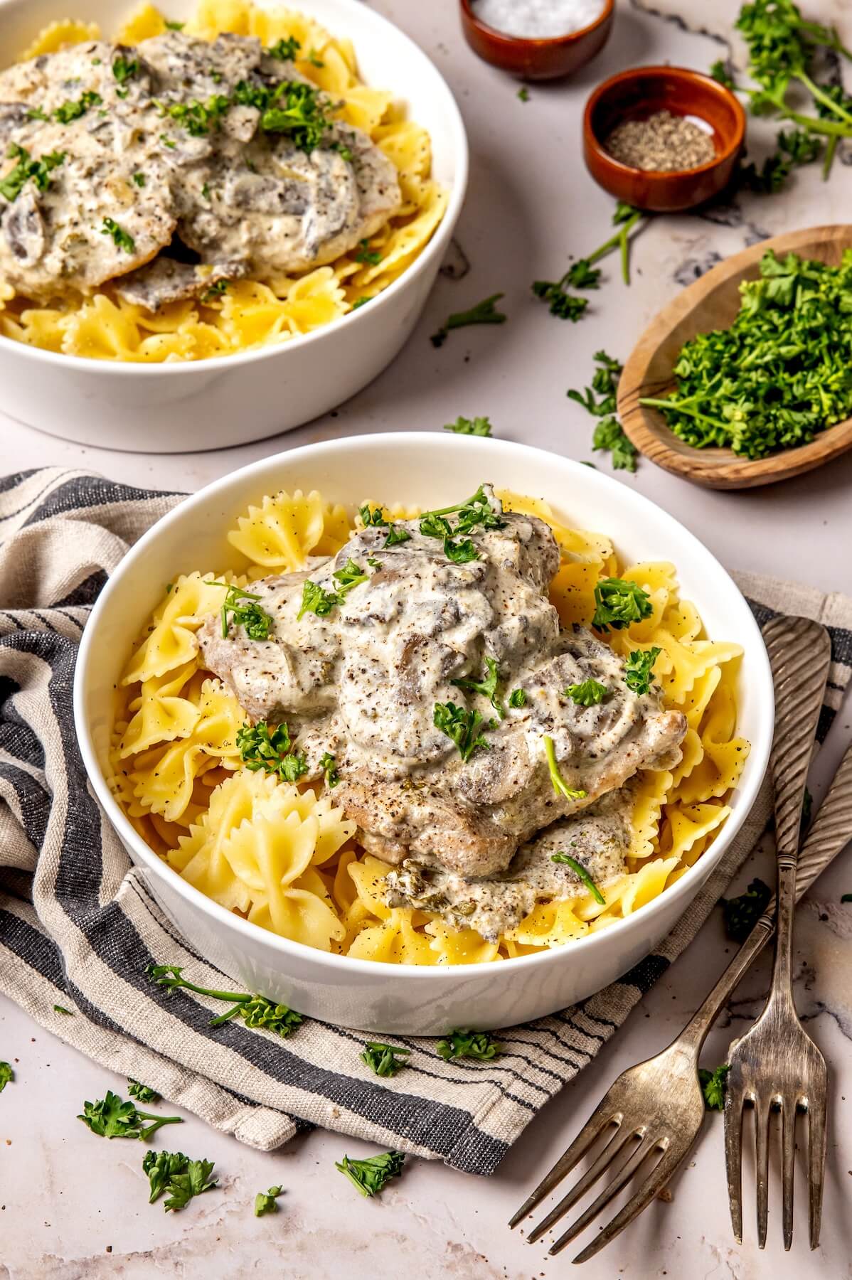 Creamy Mushroom Chicken Bake - Olivia Adriance