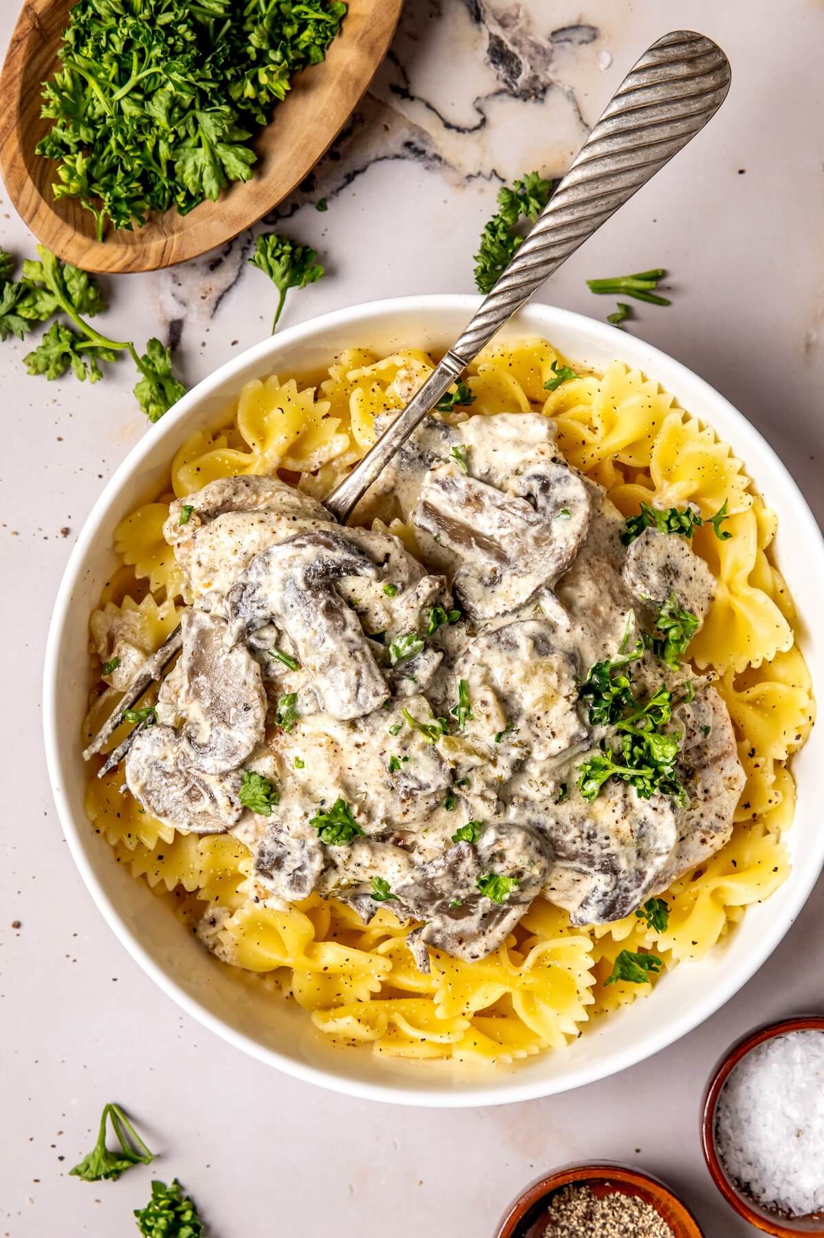 Creamy Mushroom Chicken Bake - Olivia Adriance
