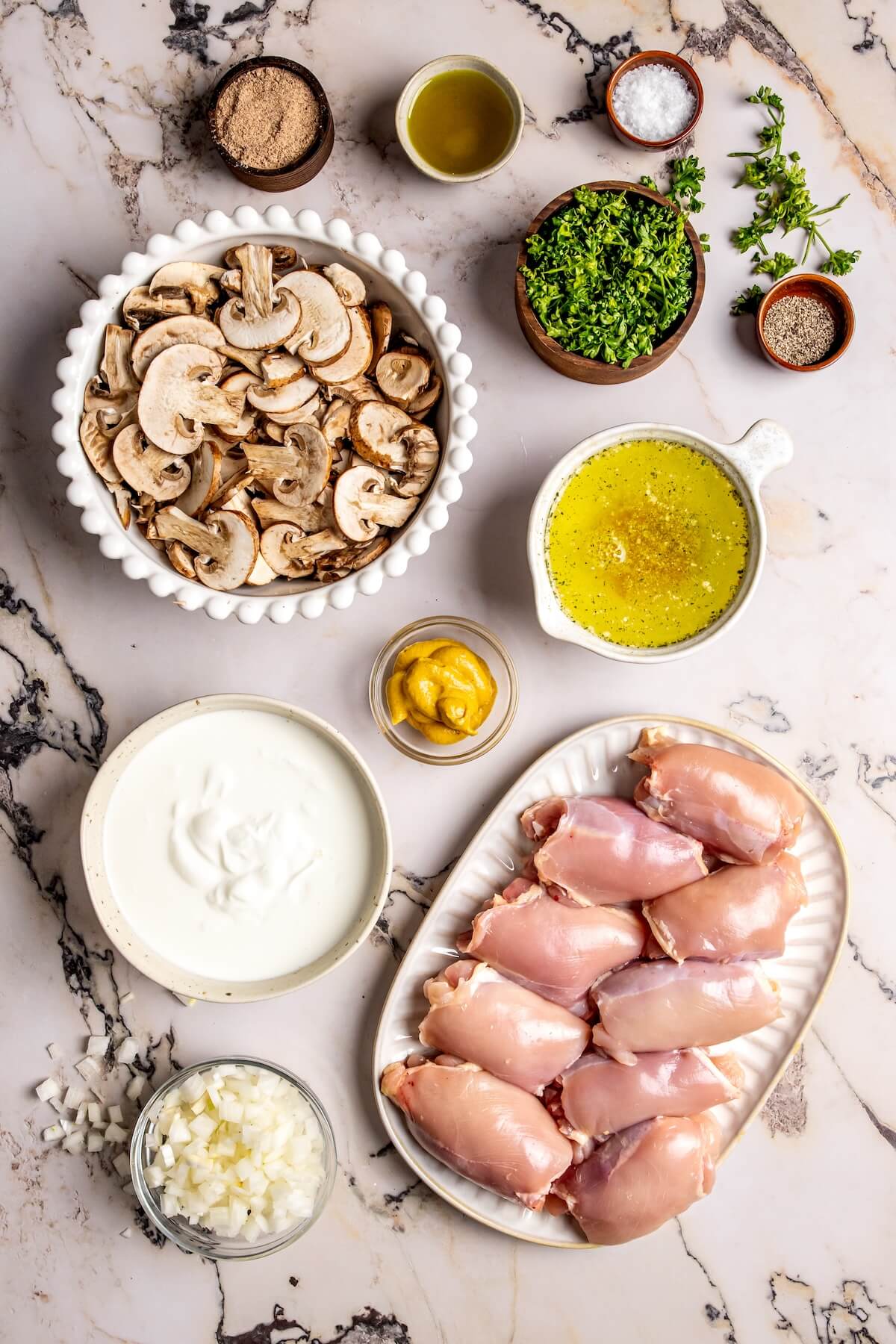 Creamy Mushroom Chicken Bake - Olivia Adriance