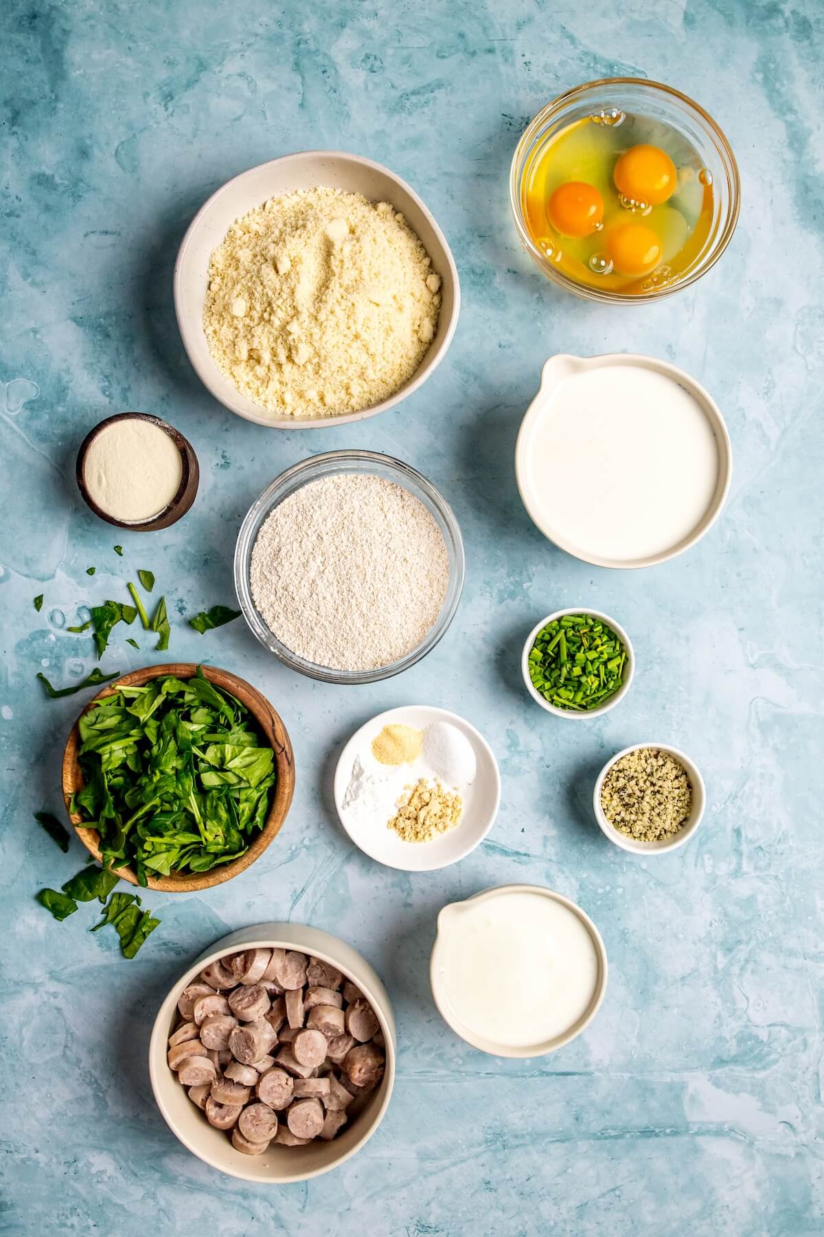 Ingredients for Savory Sausage Breakfast Muffins - Olivia Adriance