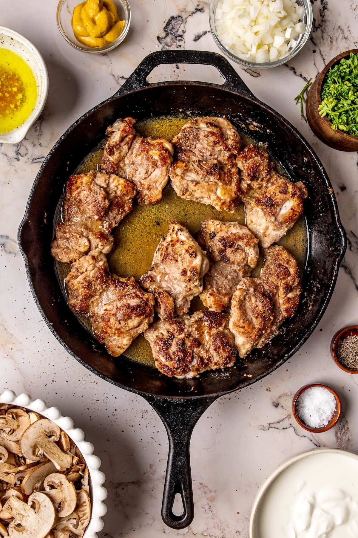 How to Make Creamy Mushroom Chicken Bake Step 1 - Olivia Adriance