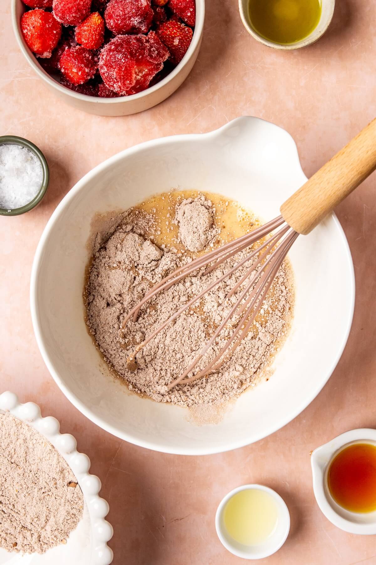 How to Make Chocolate Protein Pancakes with Strawberry Sauce Step 3 - Olivia Adriance