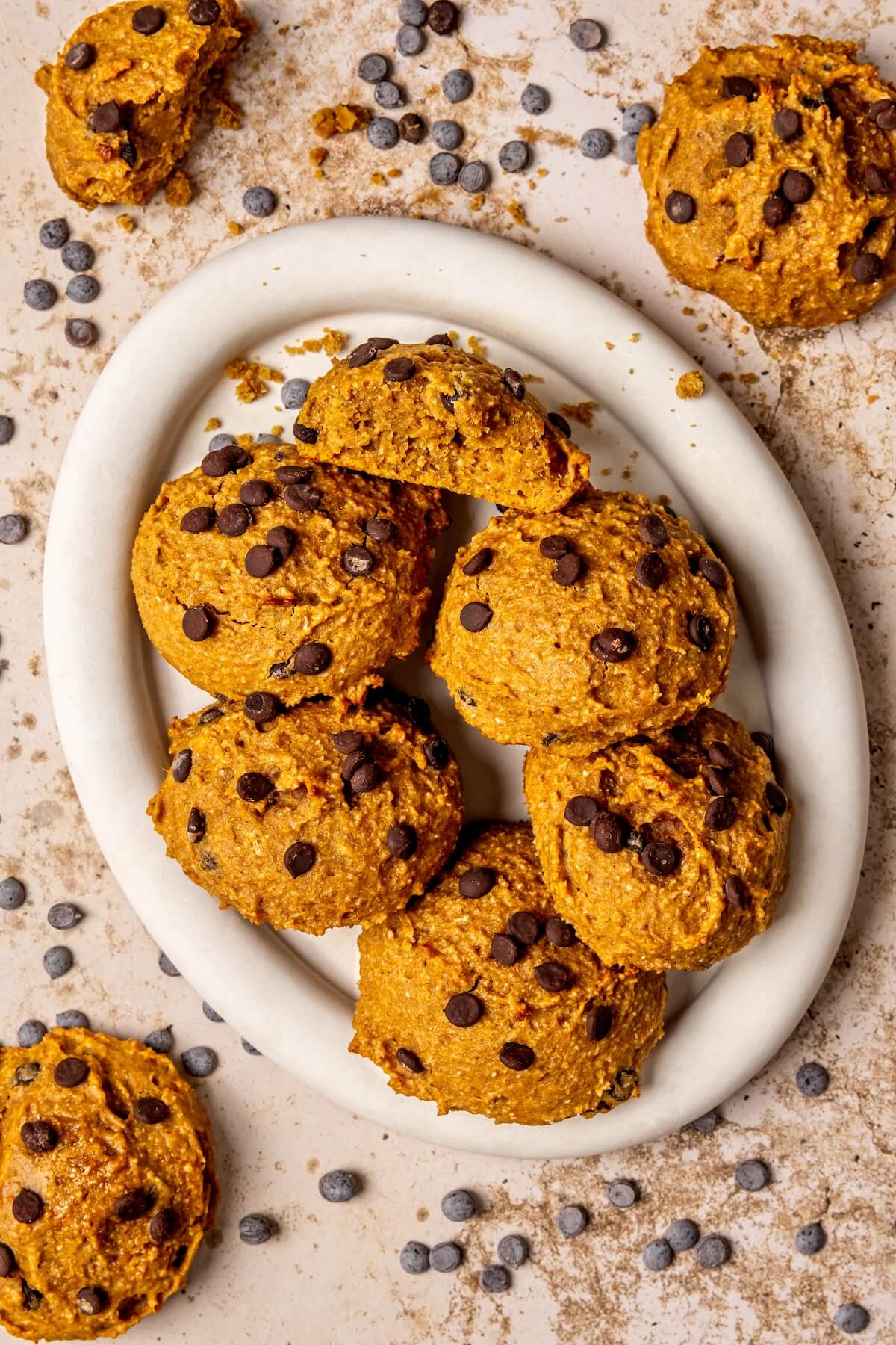 Muffin Top Pumpkin Protein Cookies - Olivia Adriance