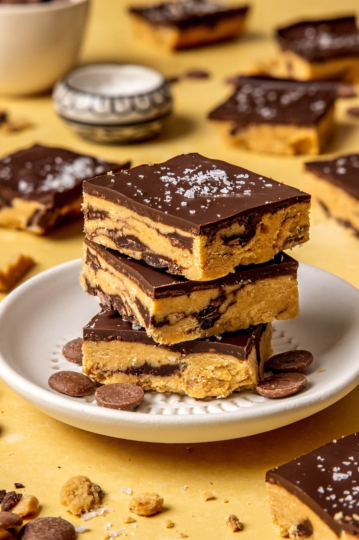 Chocolate Chip Cookie Dough Protein Bark - Olivia Adriance