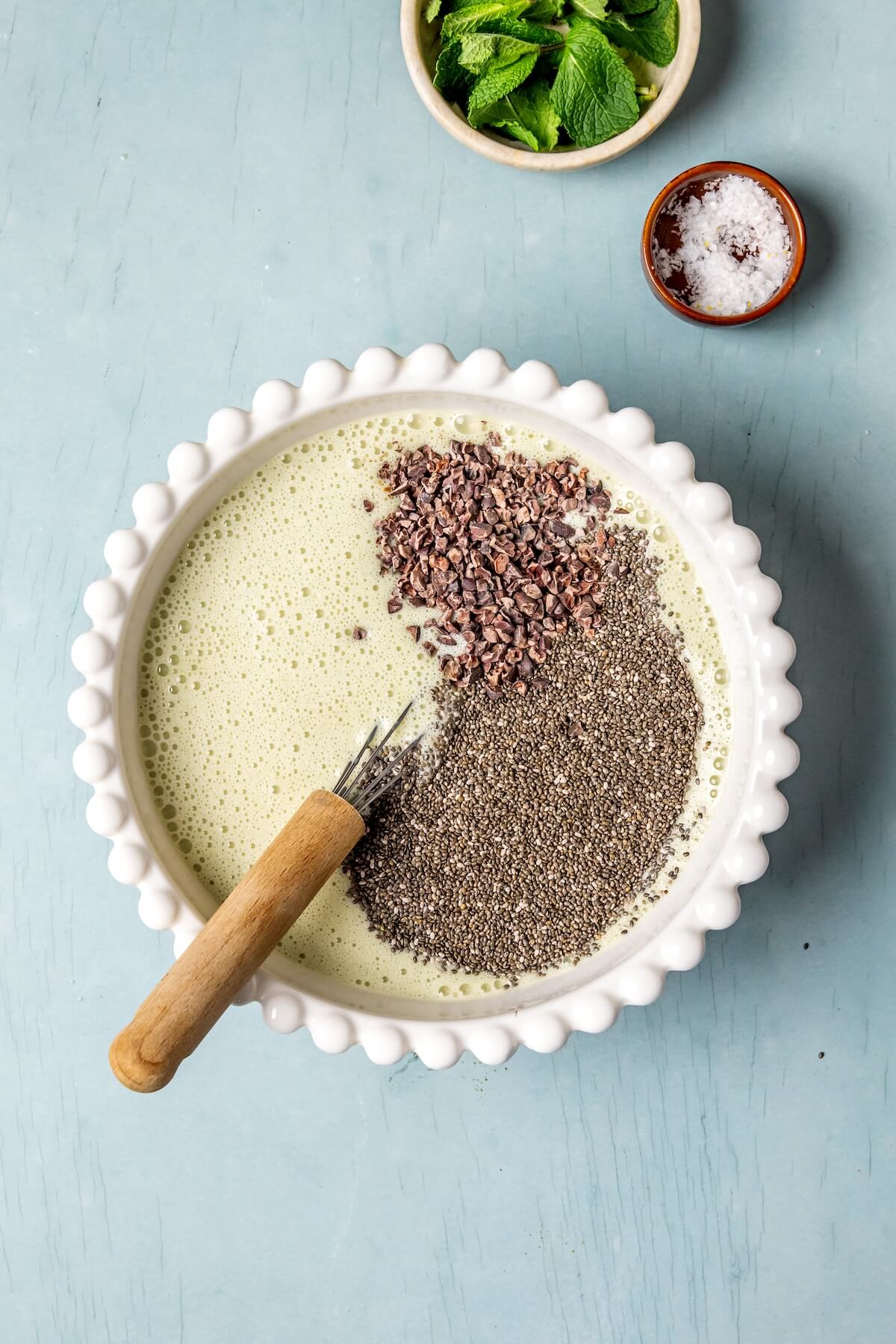 How to Make High Protein Mint Chip Chia Pudding Step 2 - Olivia Adriance