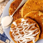 Healthier Cinnamon Roll Pancakes GF DF - Olivia Adriance