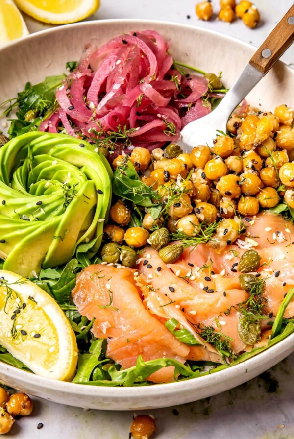Lox Breakfast Bowls with EBTB Chickpeas - Olivia Adriance