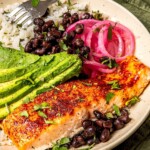 Sweet and Smoky Salmon Burrito Bowls - Olivia Adriance