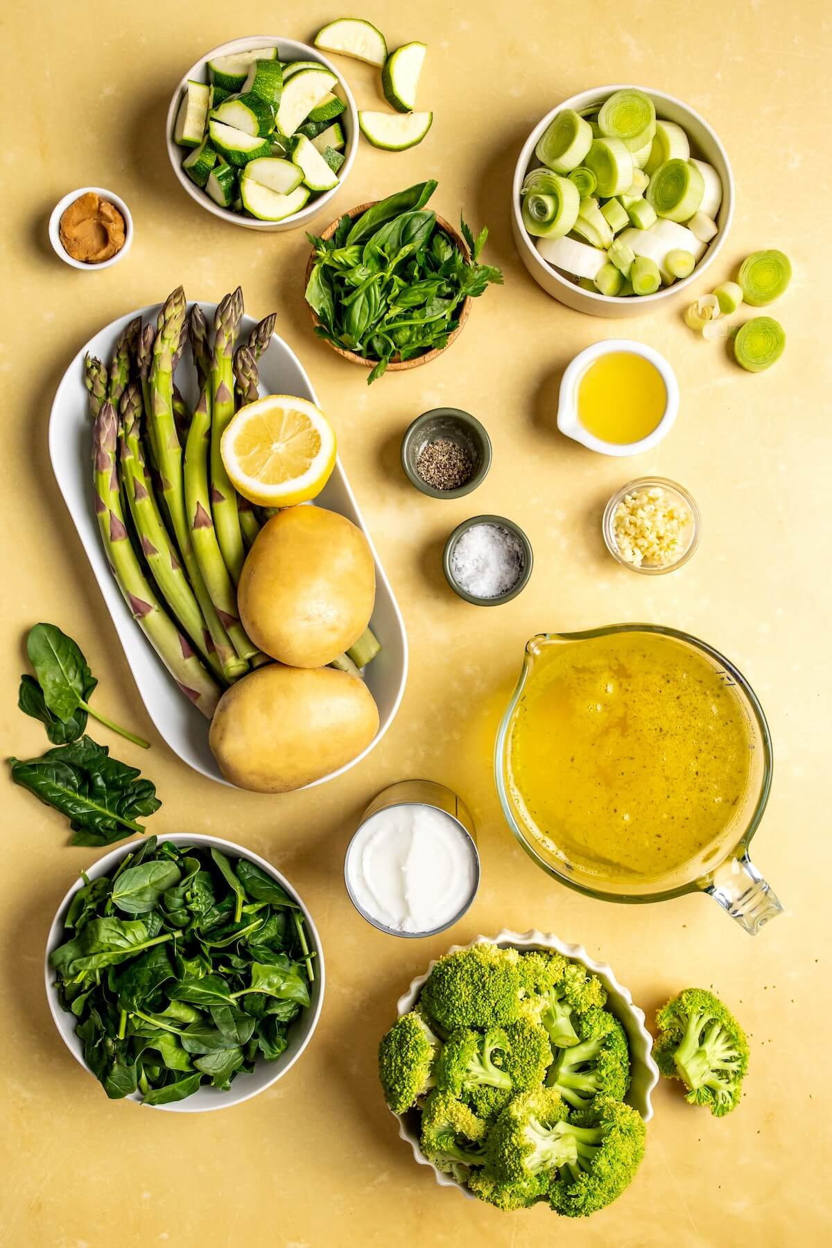 Ingredients for Green Goddess Soup - Olivia Adriance