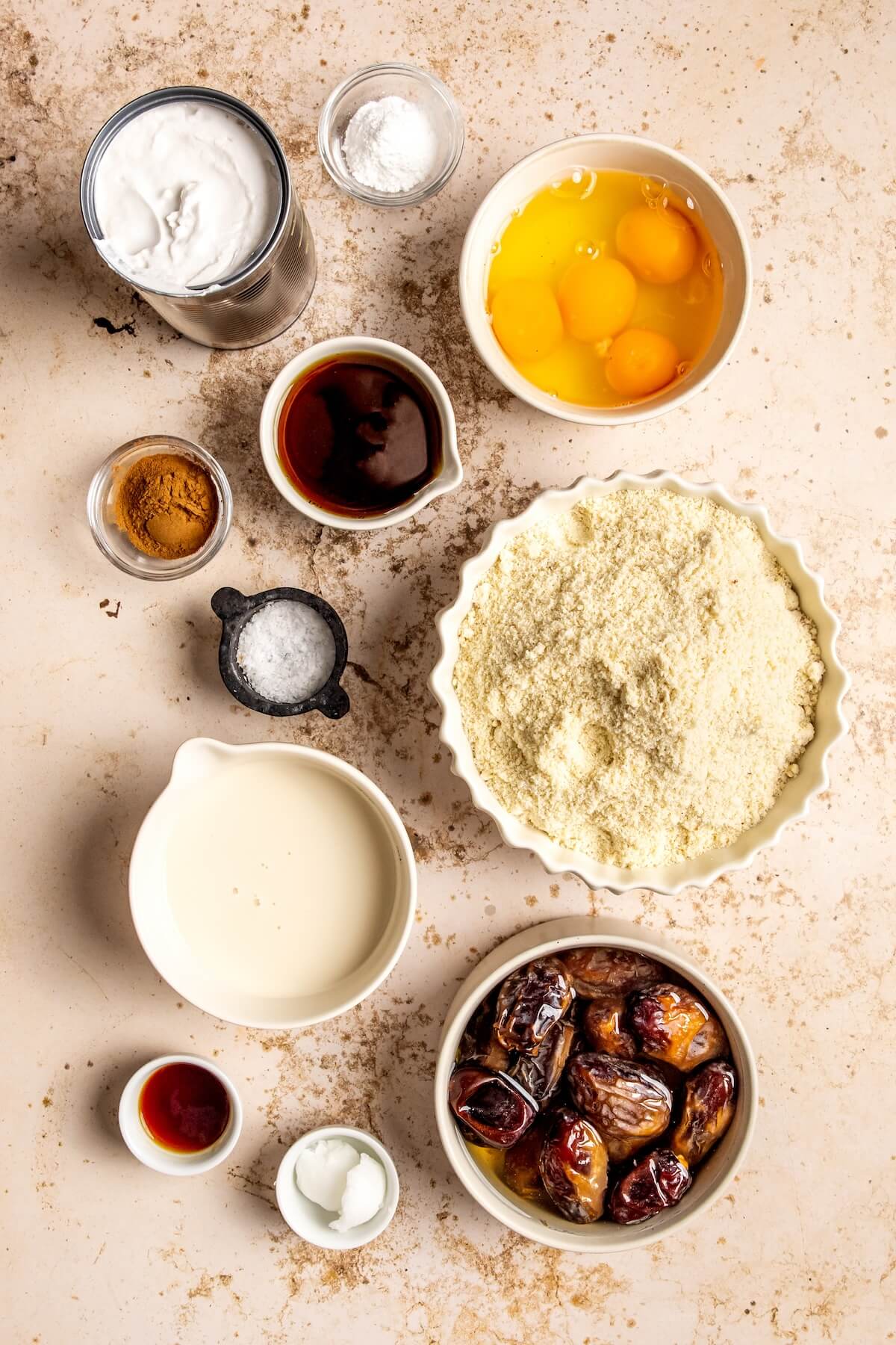 Ingredients for Healthier Cinnamon Roll Pancakes GF DF - Olivia Adriance